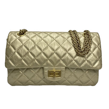 Bolsa Chanel 2.55 Reissue Matelassê Dourada