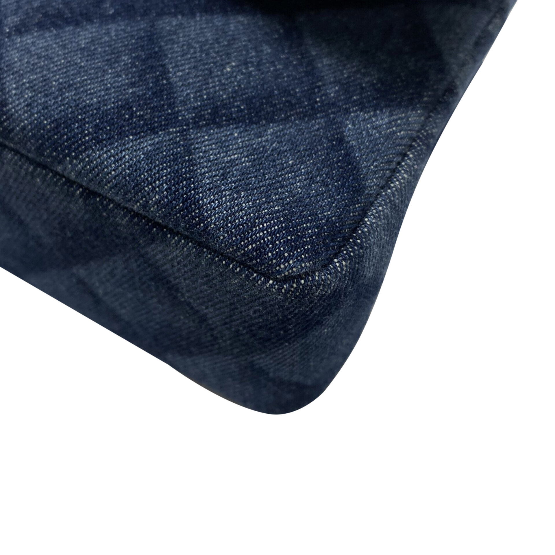 Bolsa Chanel Denim Quilted Double Flap