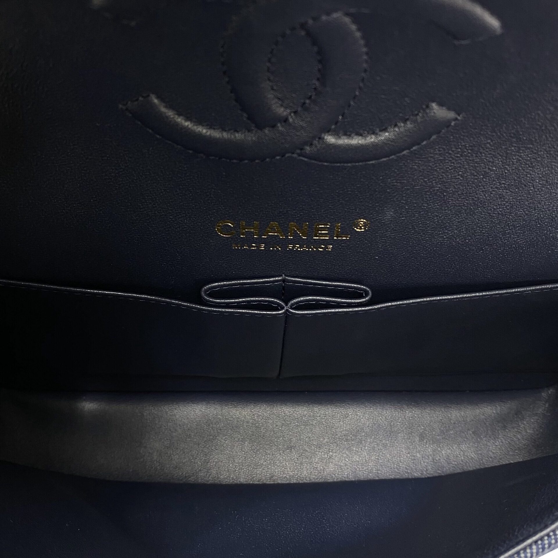 Bolsa Chanel Denim Quilted Double Flap