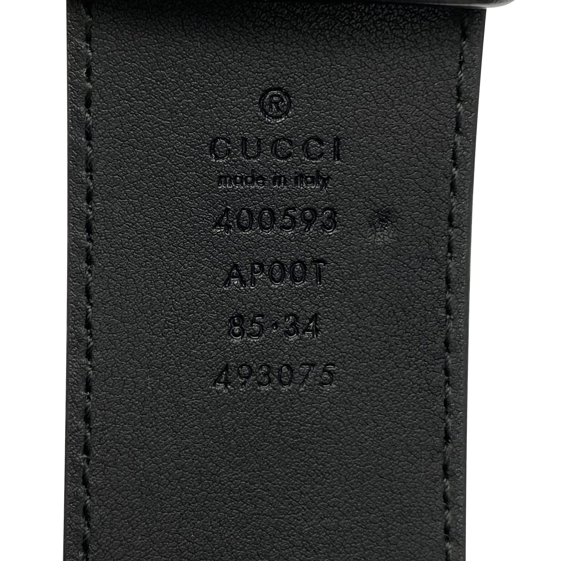 Cinto Gucci GG Marmont Couro Preto