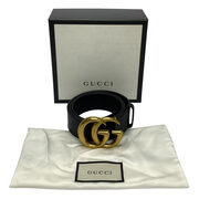 Cinto Gucci GG Marmont Couro Preto