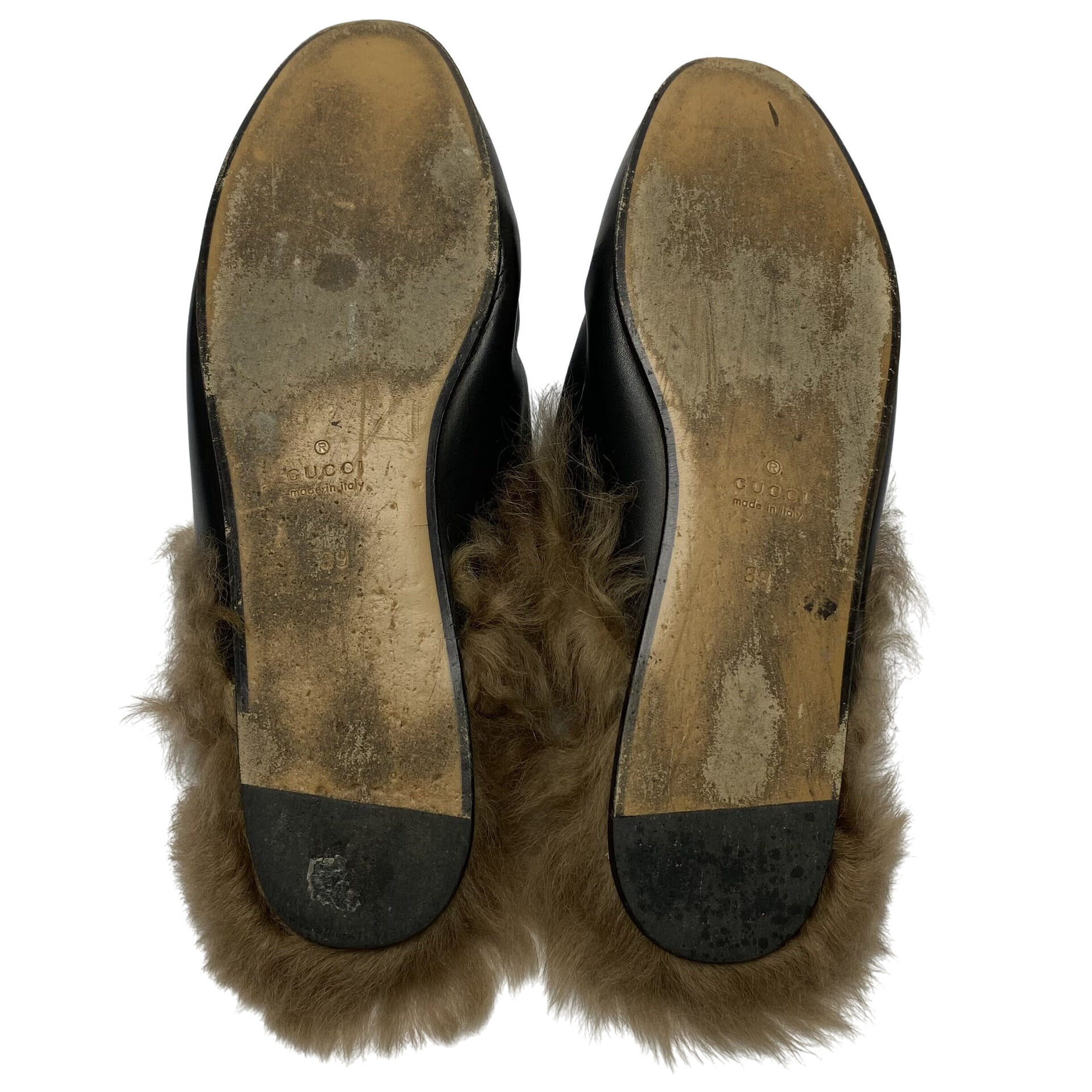 Mule Gucci Princetown Preto