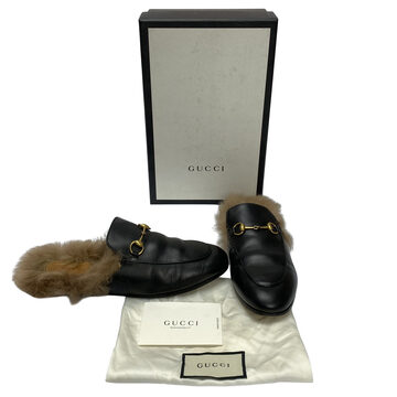 Mule Gucci Princetown Preto