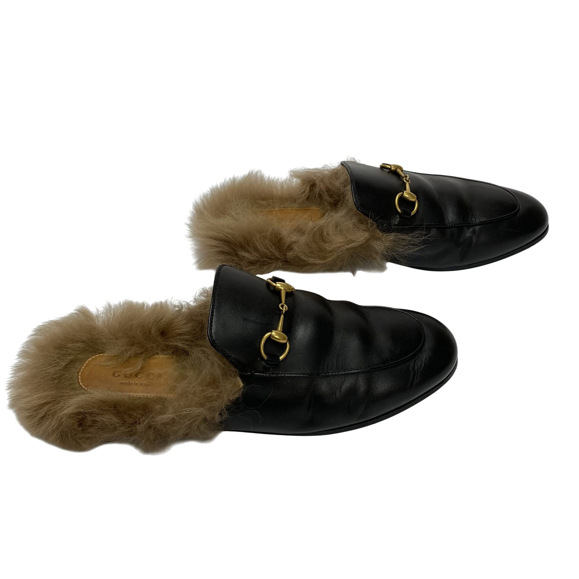 Mule Gucci Princetown Preto