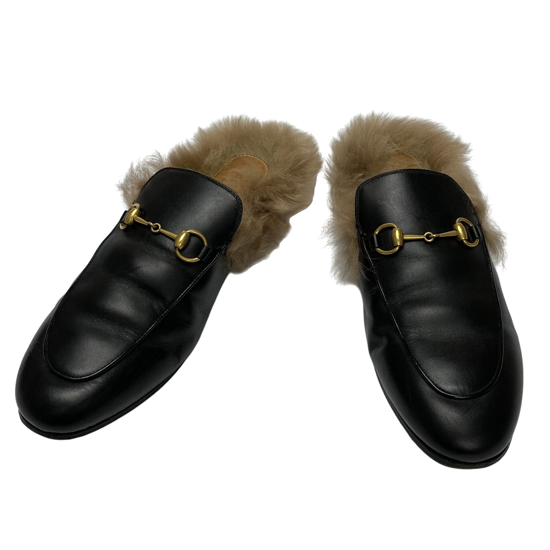 Mule Gucci Princetown Preto