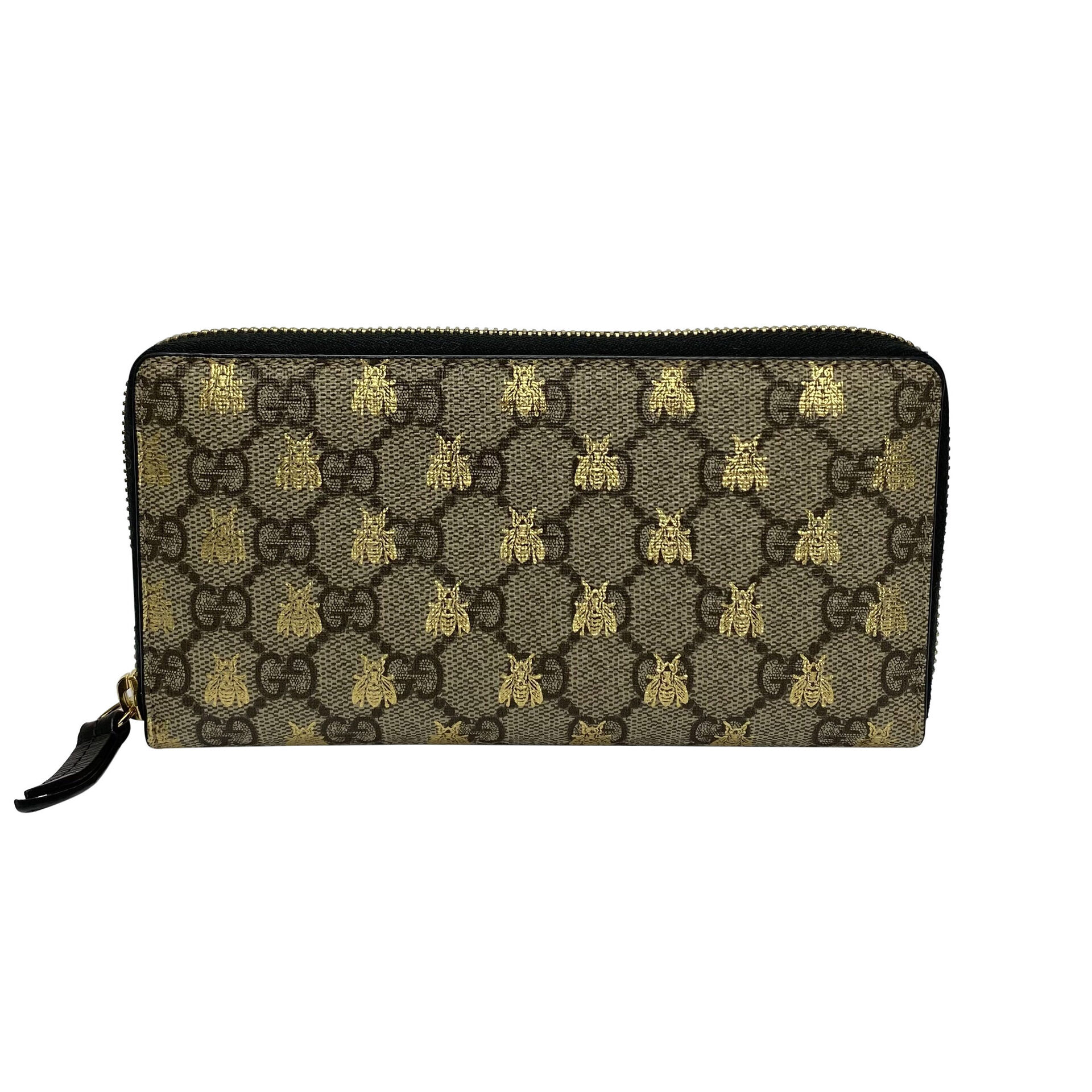 Carteira Gucci GG Supreme Bee