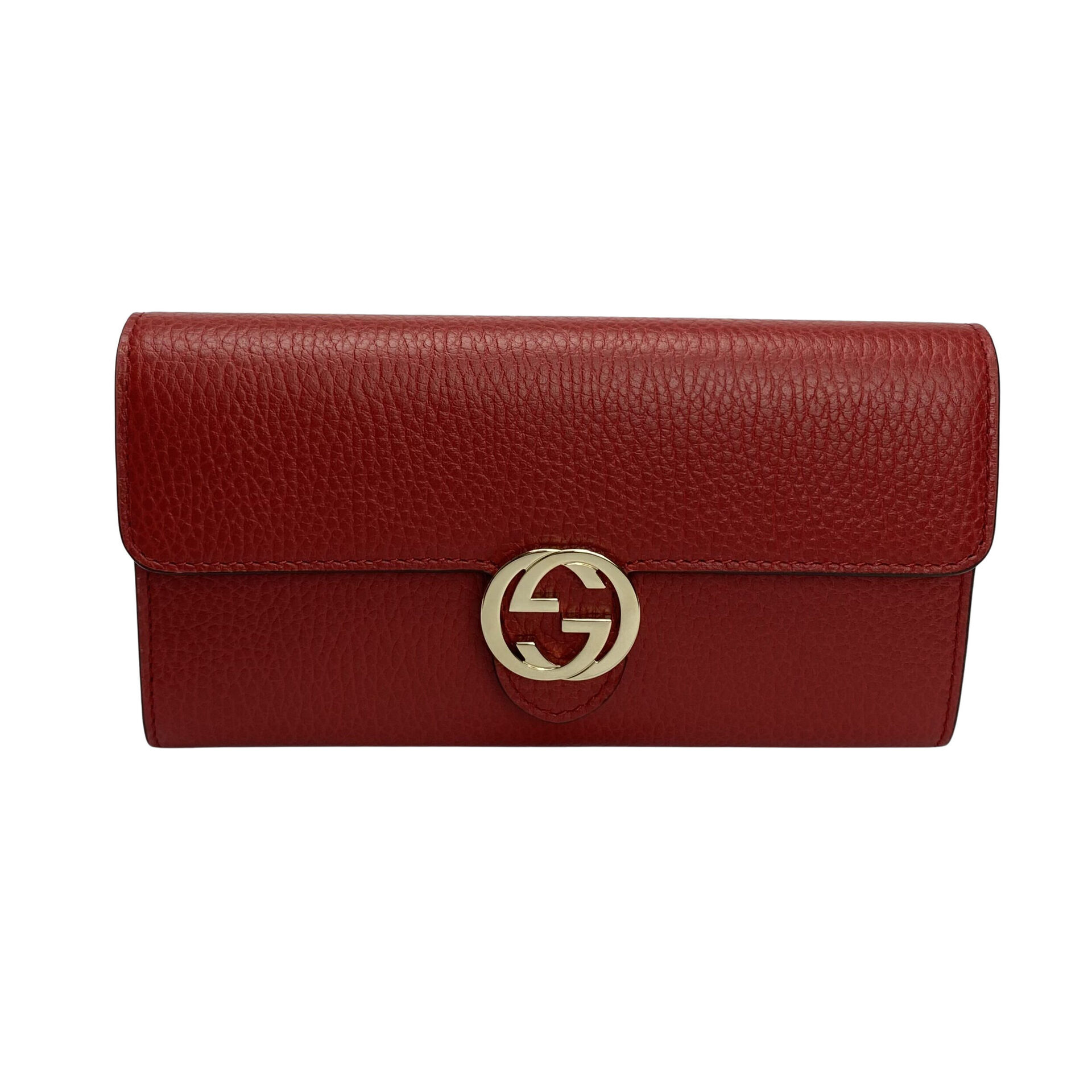 Carteira Gucci Interlocking GG Vermelha