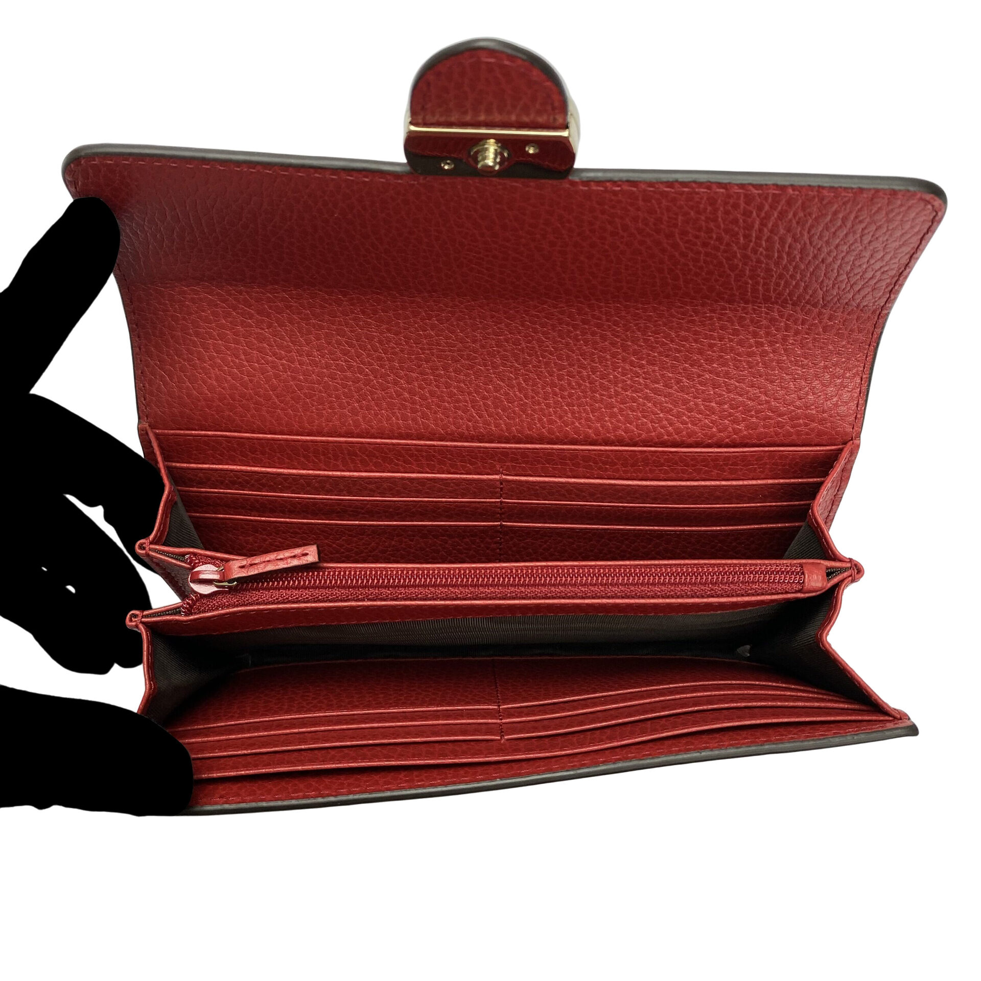 Carteira Gucci Interlocking GG Vermelha