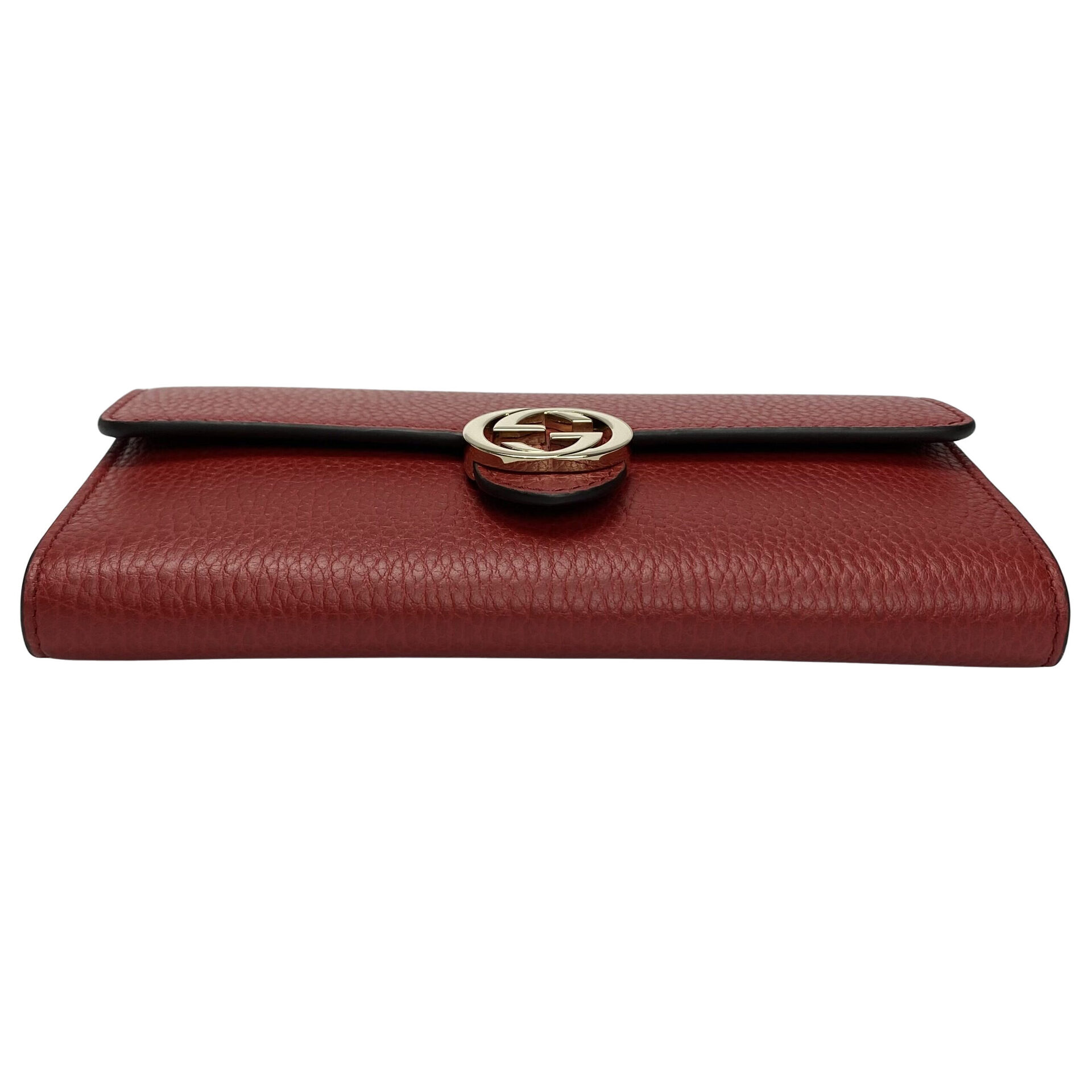 Carteira Gucci Interlocking GG Vermelha