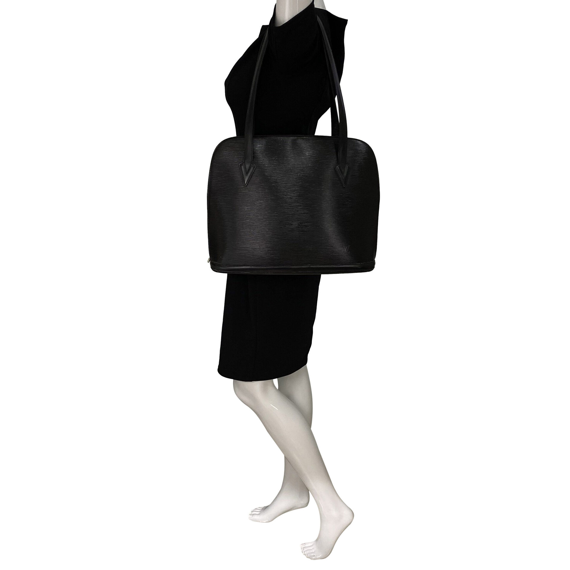 Bolsa Louis Vuitton Lussac Couro Epi Preto