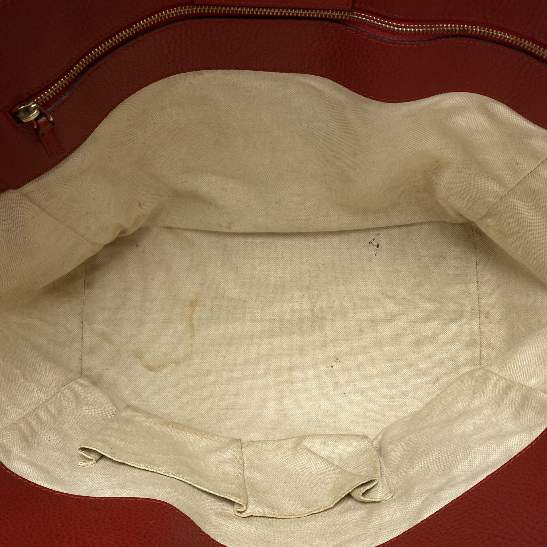 Bolsa Gucci Swing Tote Couro Vermelha