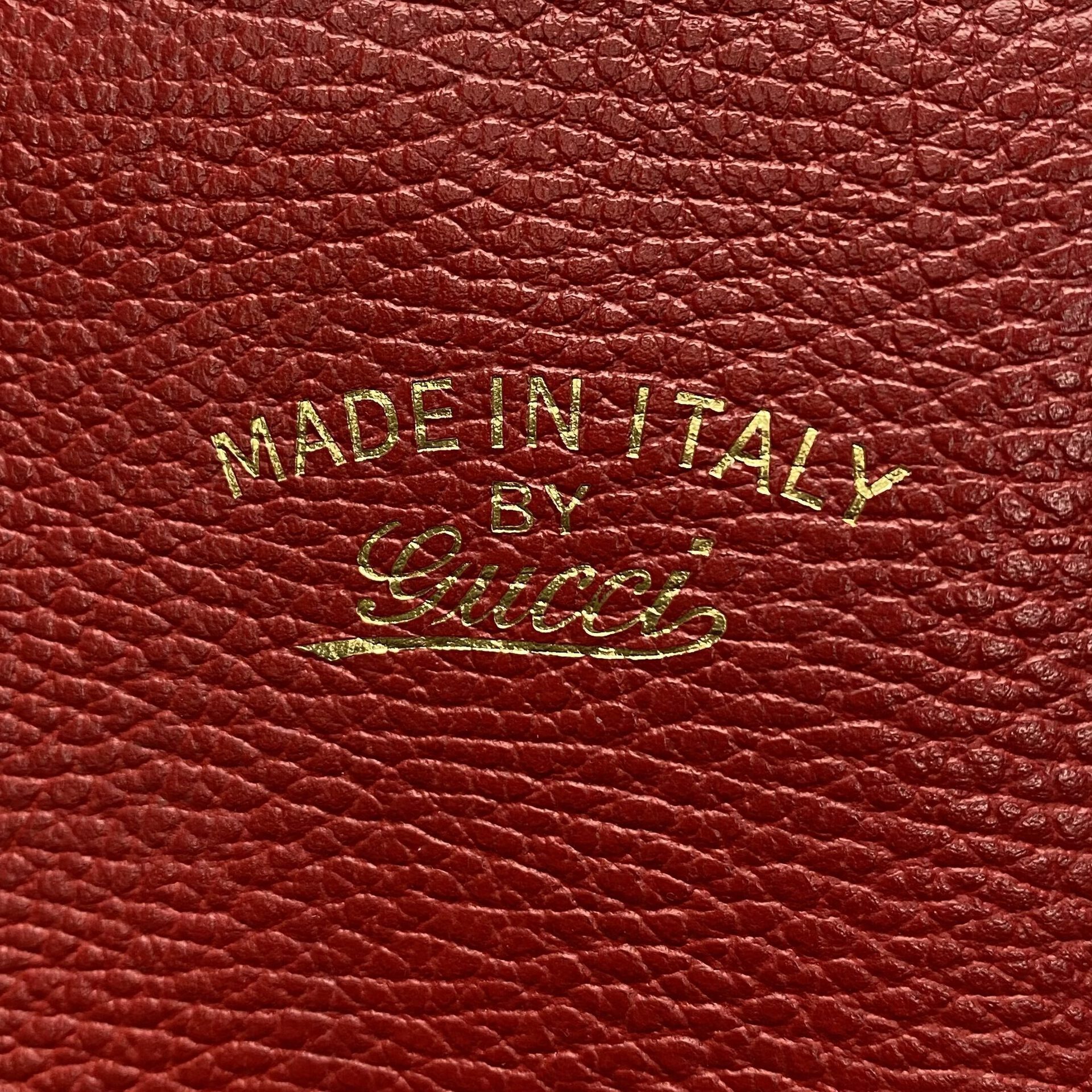 Bolsa Gucci Swing Tote Couro Vermelha