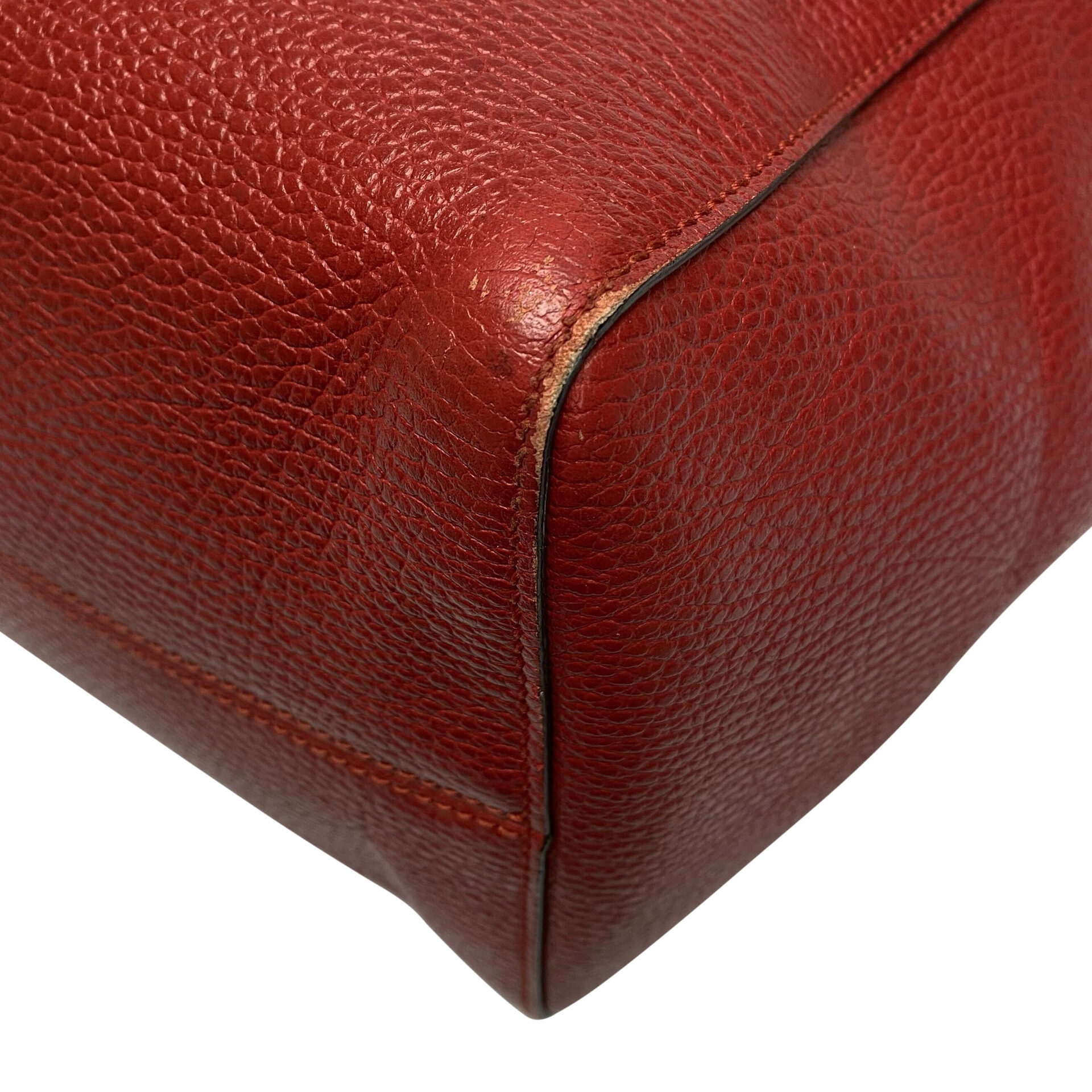Bolsa Gucci Swing Tote Couro Vermelha