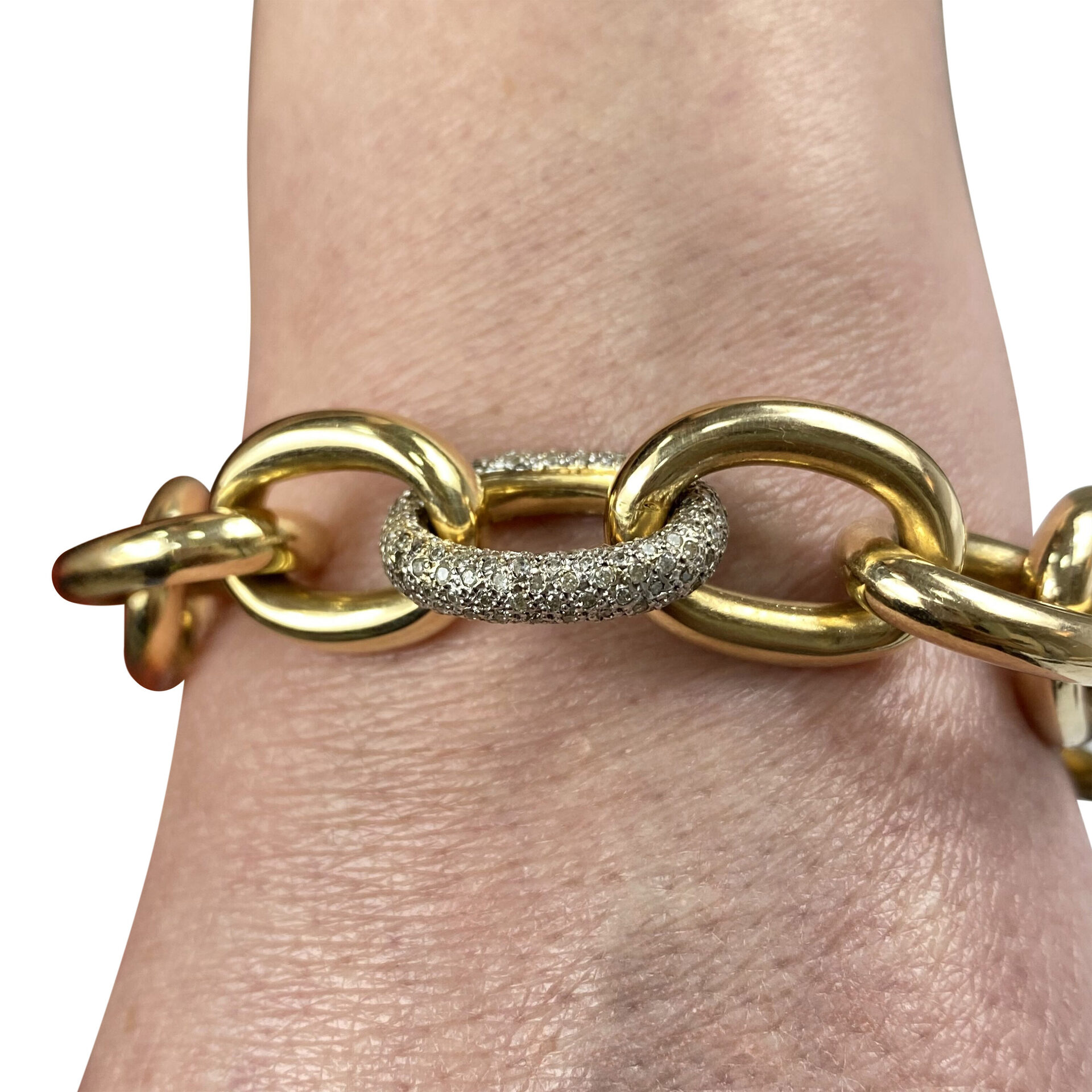 Conjunto Elos Gargantilha + Pulseira Ouro Amarelo