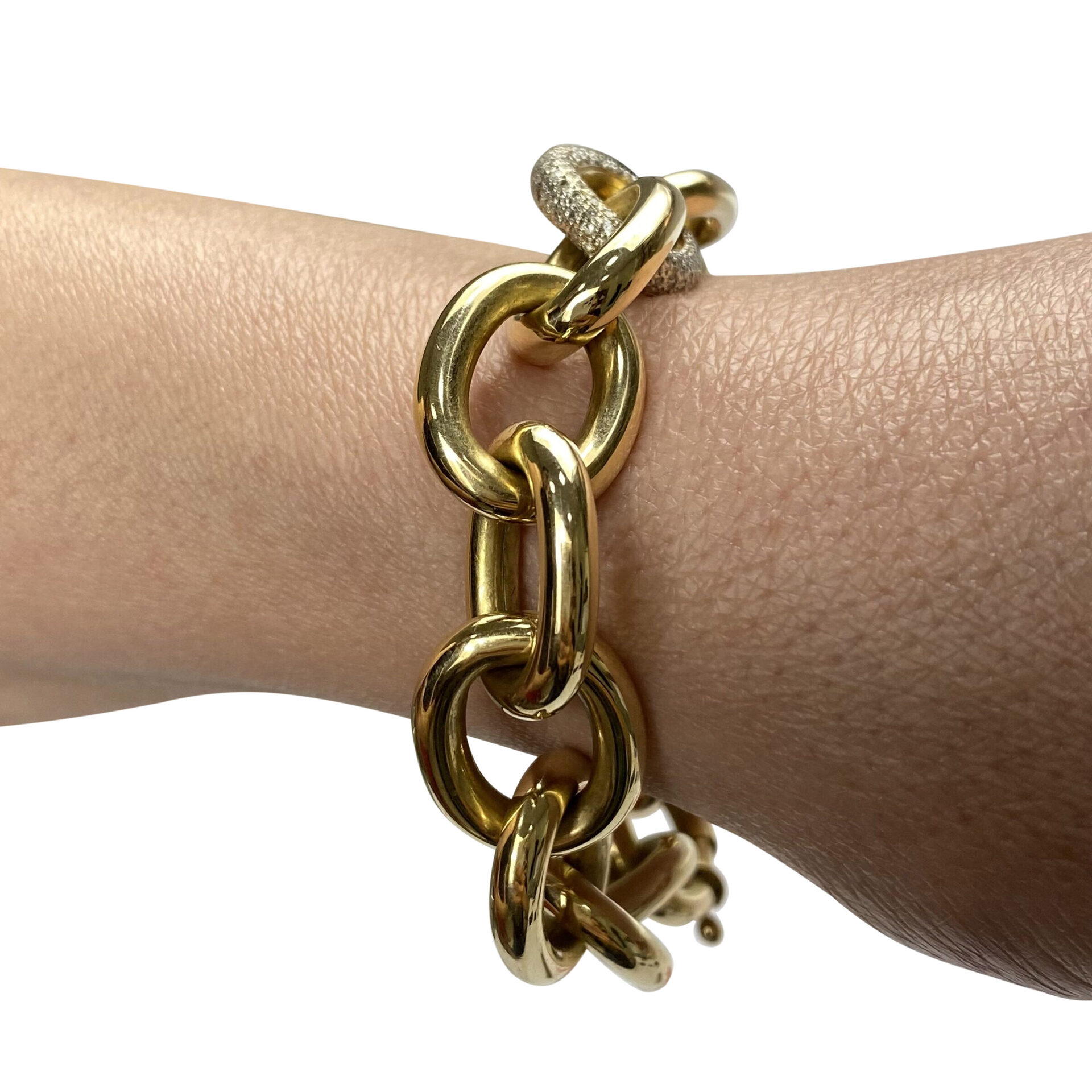 Conjunto Elos Gargantilha + Pulseira Ouro Amarelo
