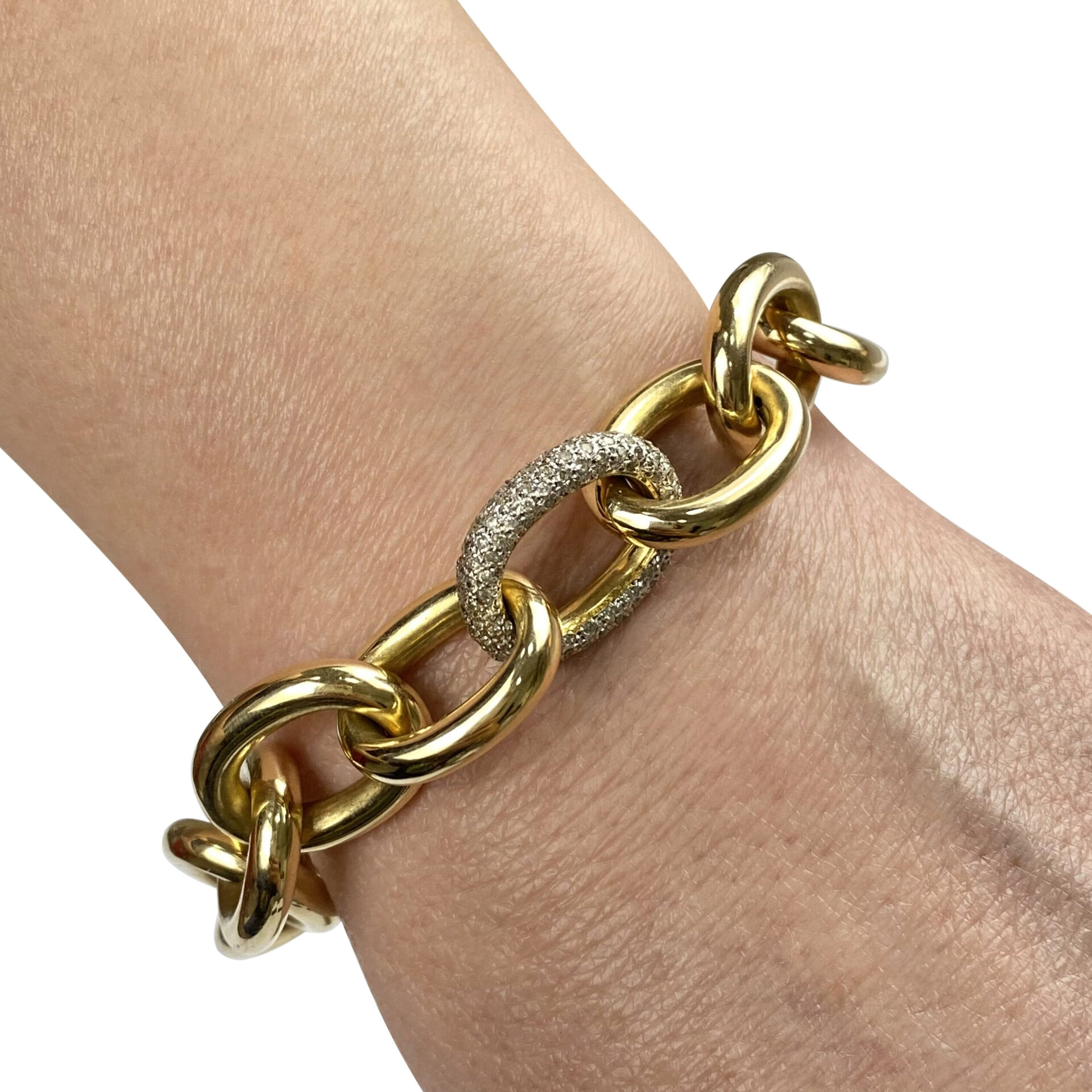 Conjunto Elos Gargantilha + Pulseira Ouro Amarelo