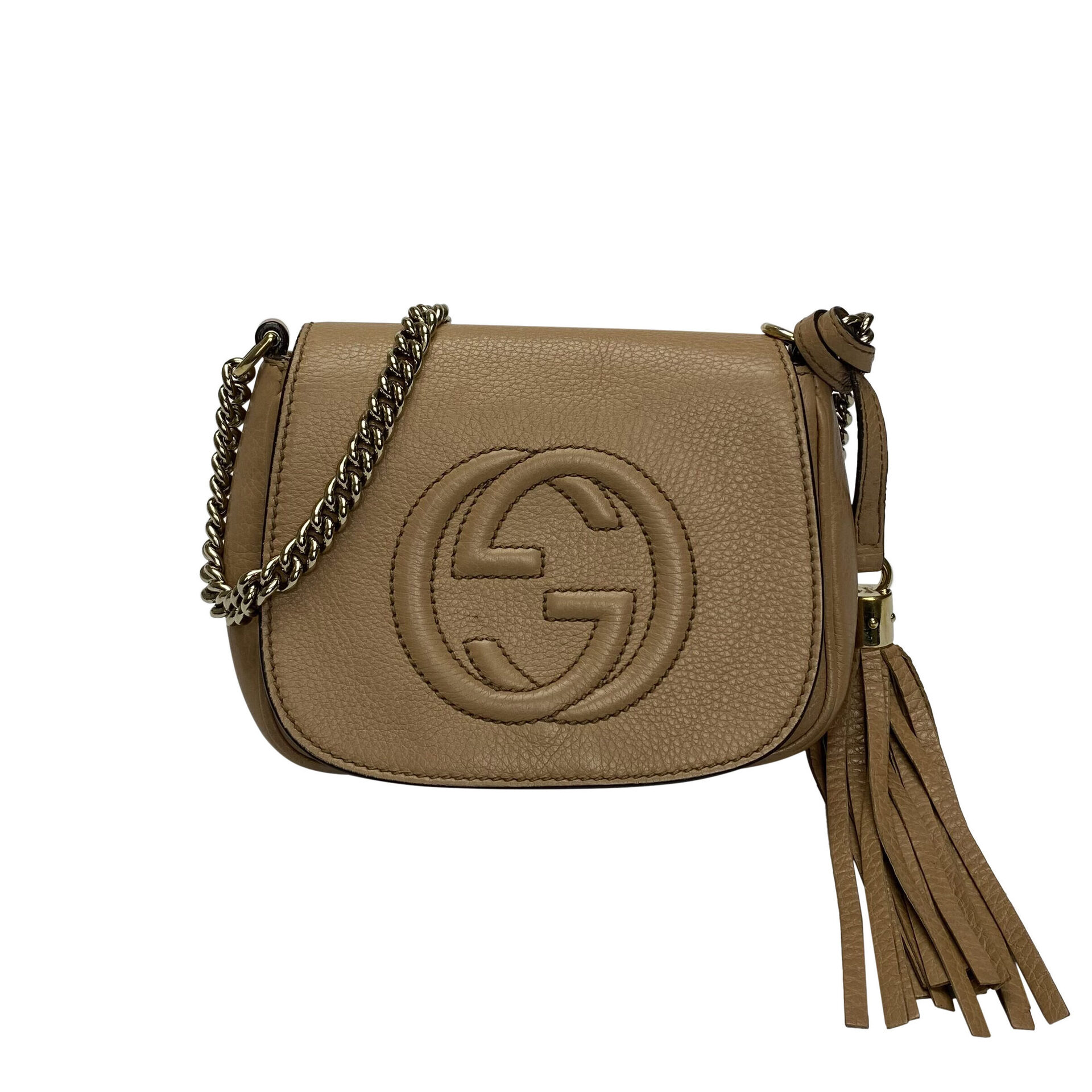 Bolsa Gucci Soho Chain Bege