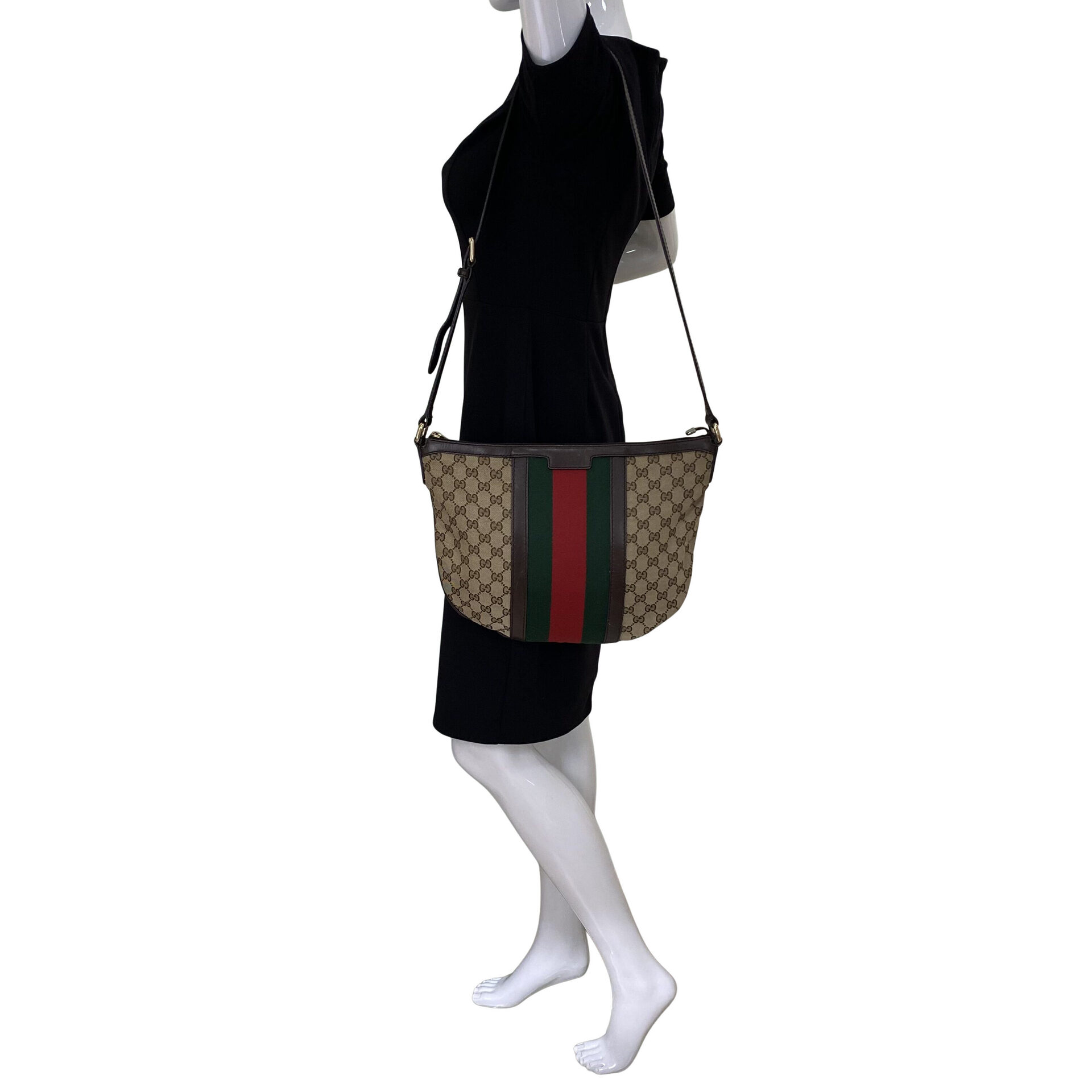 Bolsa Gucci Vintage Web Saddle