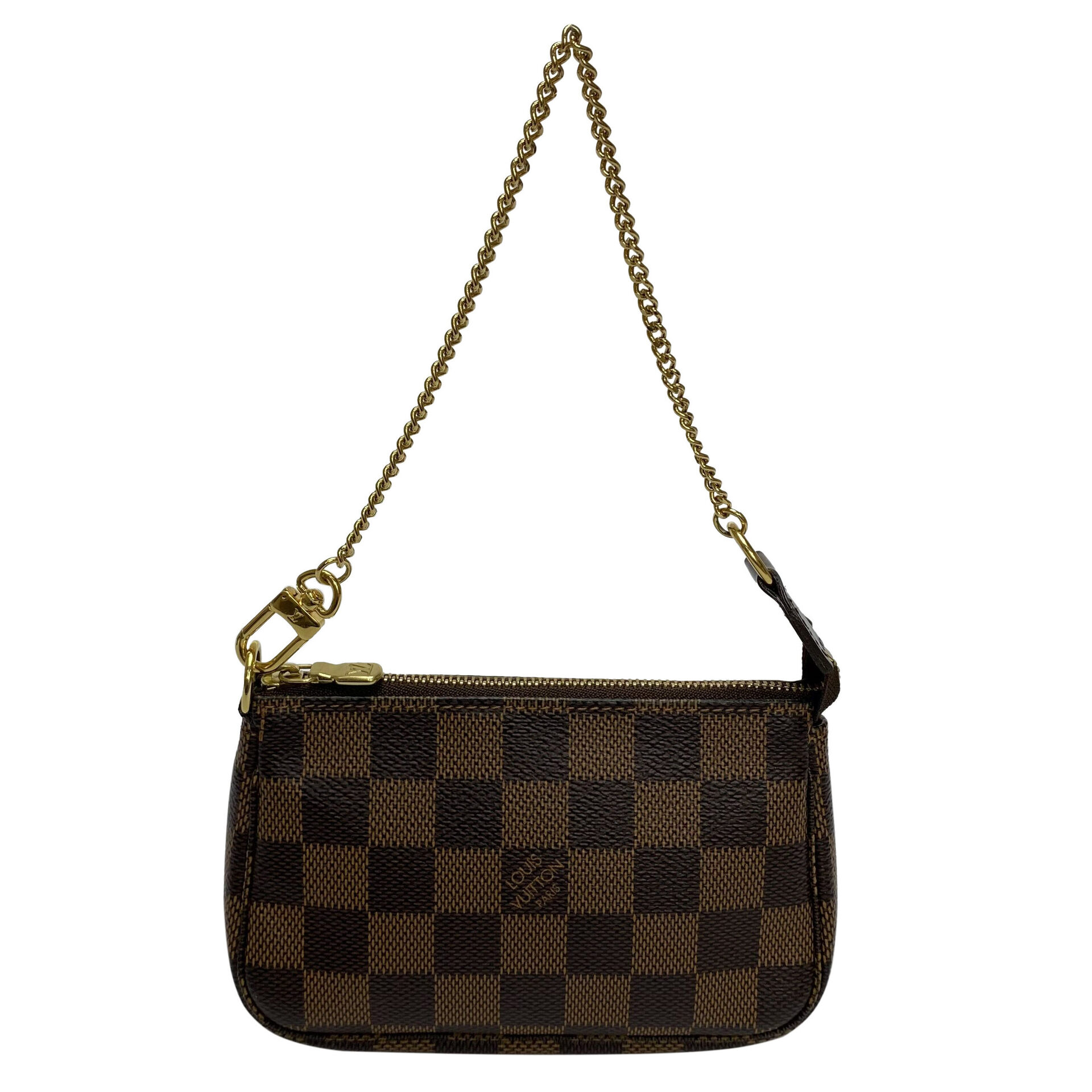 Bolsa Louis Vuitton Mini Pochette Accessoires Damier Ebene