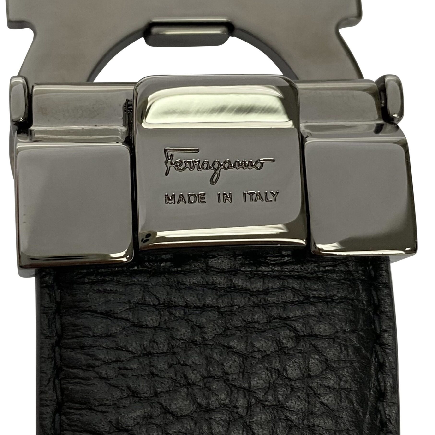 Cinto Salvatore Ferragamo Gancini Reversível