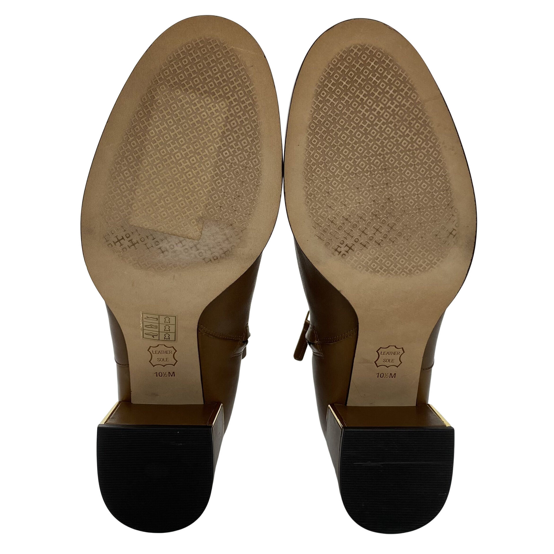 Bota Tory Burch Couro Caramelo