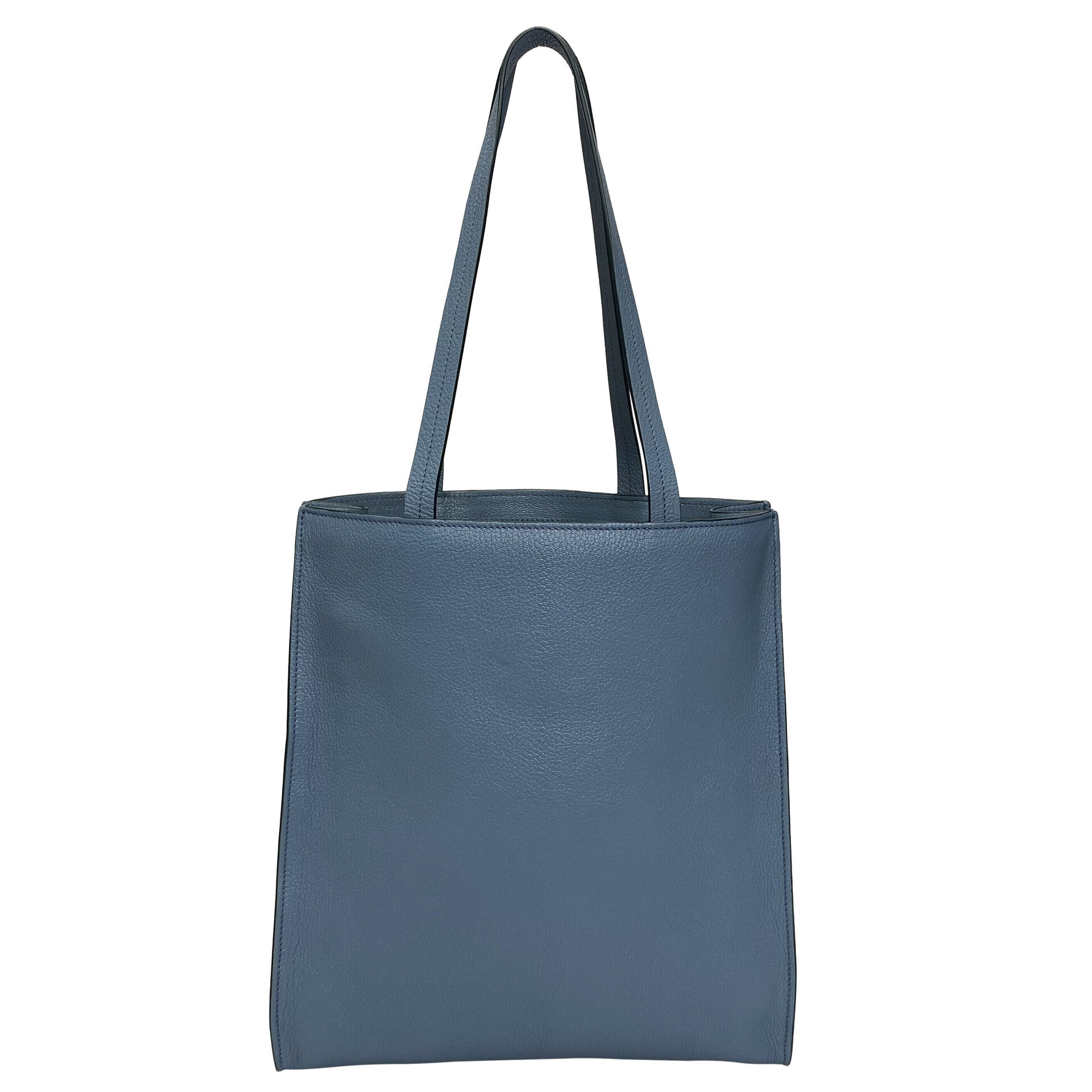 Bolsa Miu Miu Madras Couro Azul