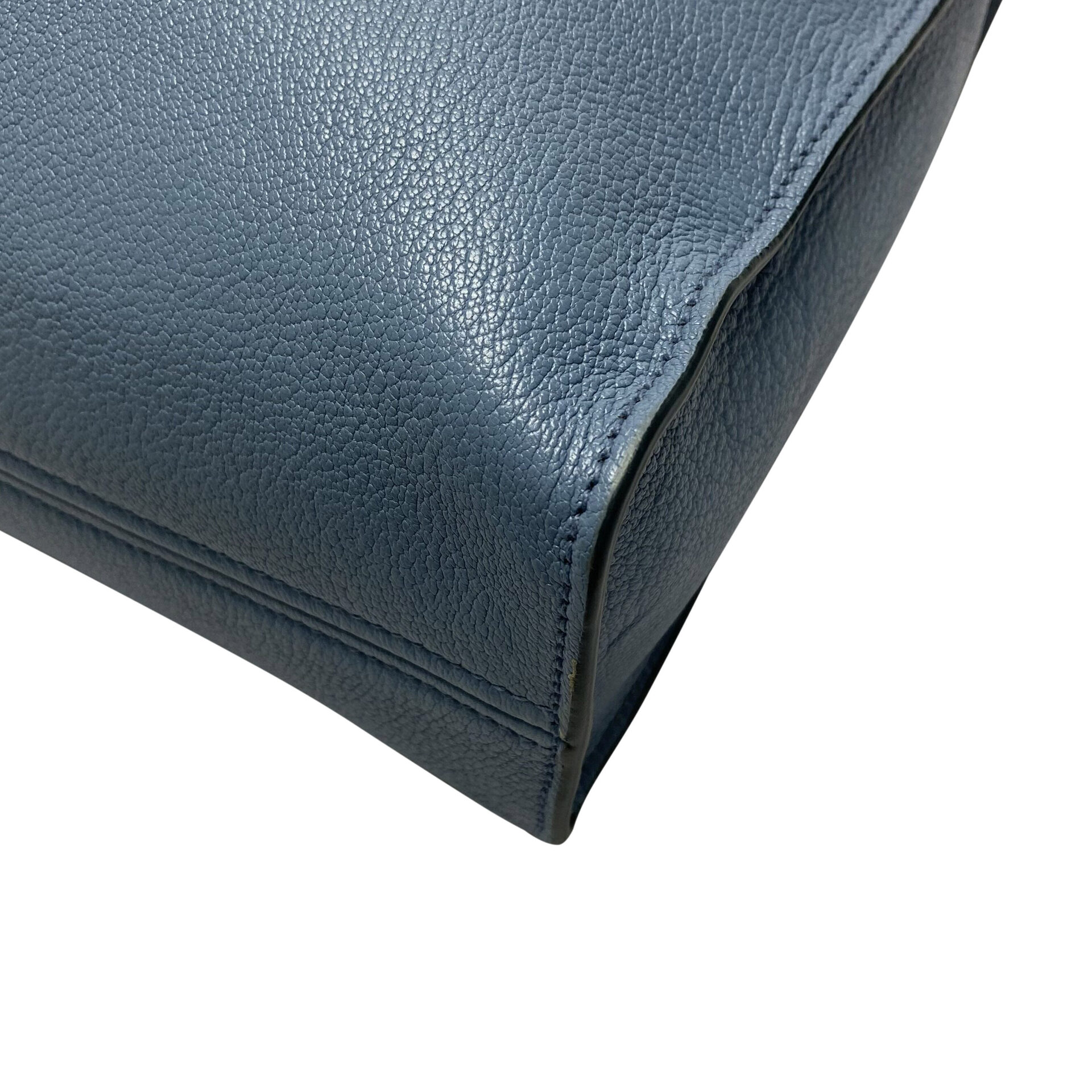 Bolsa Miu Miu Madras Couro Azul