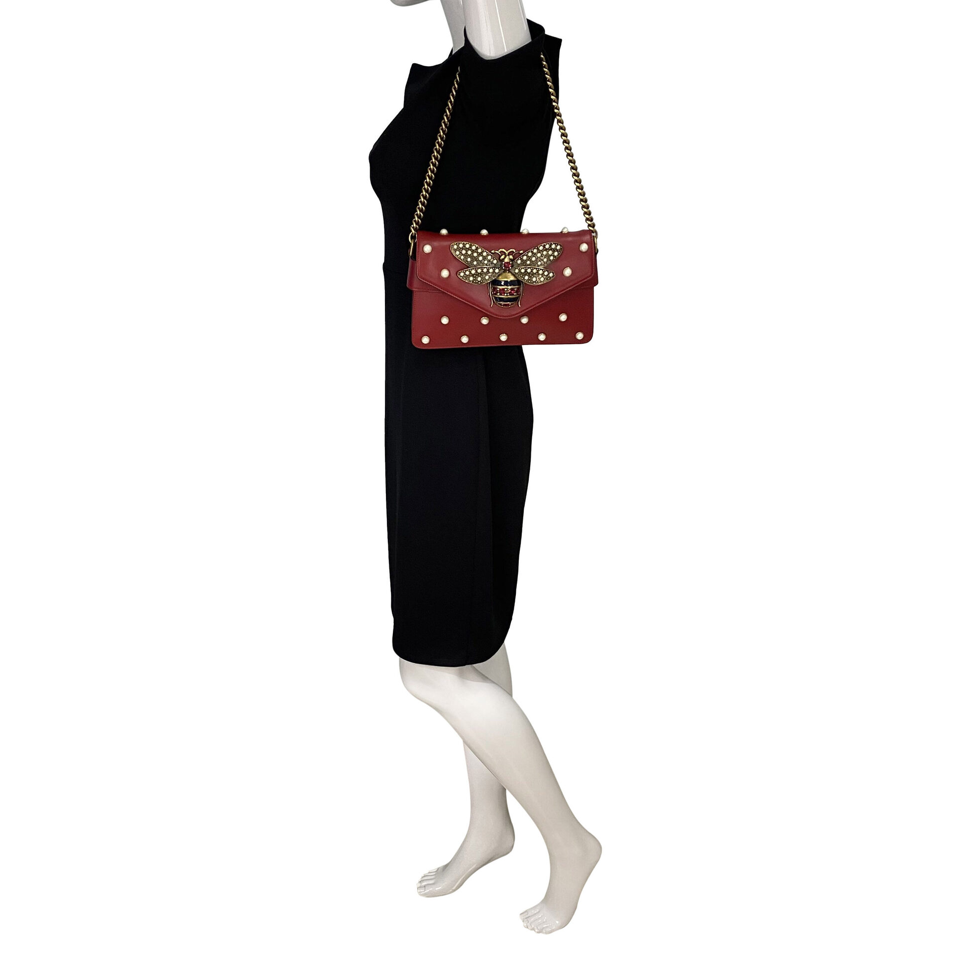 Bolsa Gucci Broadway Bee Vermelha