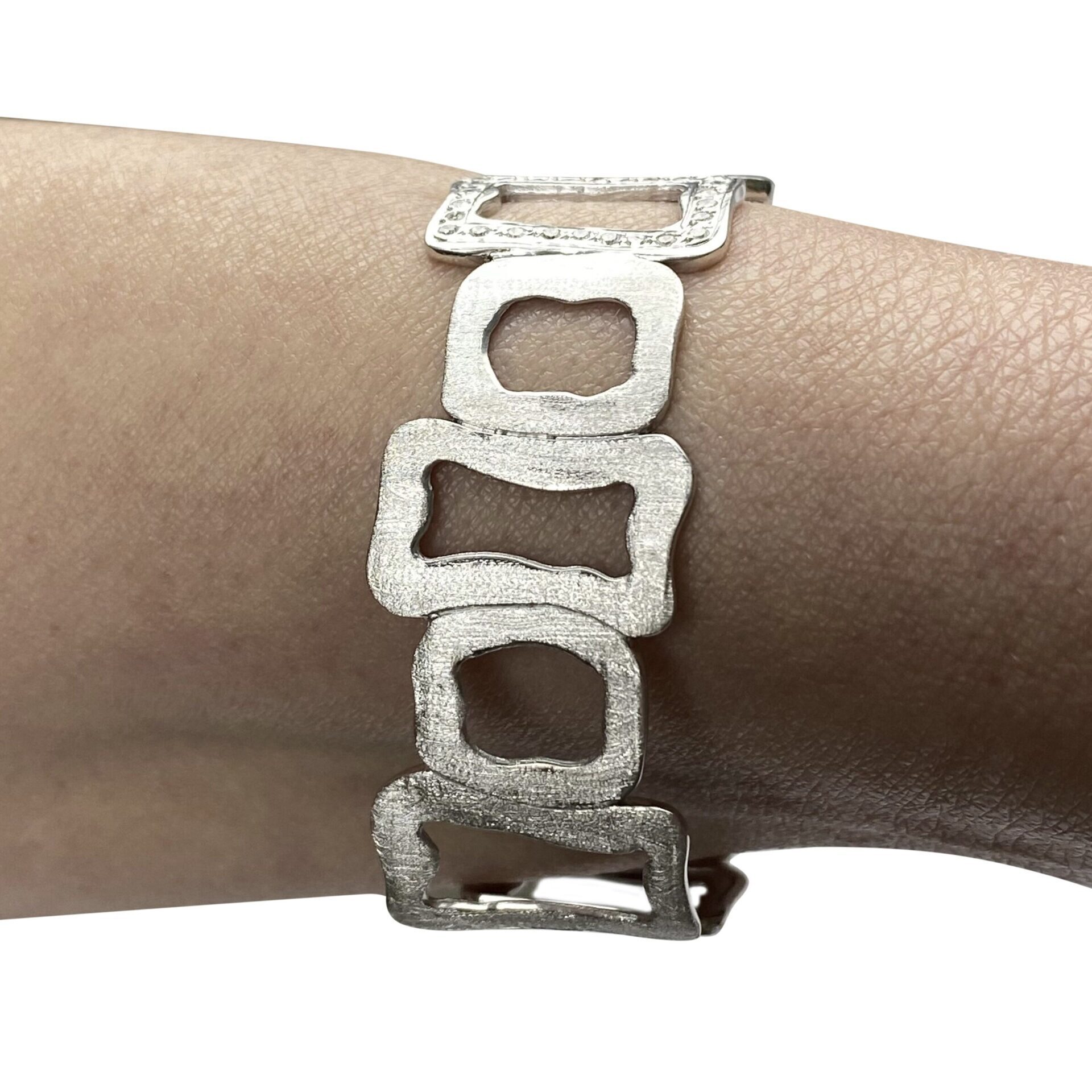 Bracelete Ouro Branco com Diamantes - 0.86 ct.
