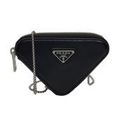 Bolsa Prada Triangle Logo Mini Preta