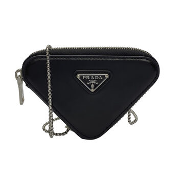 Bolsa Prada Triangle Logo Mini Preta