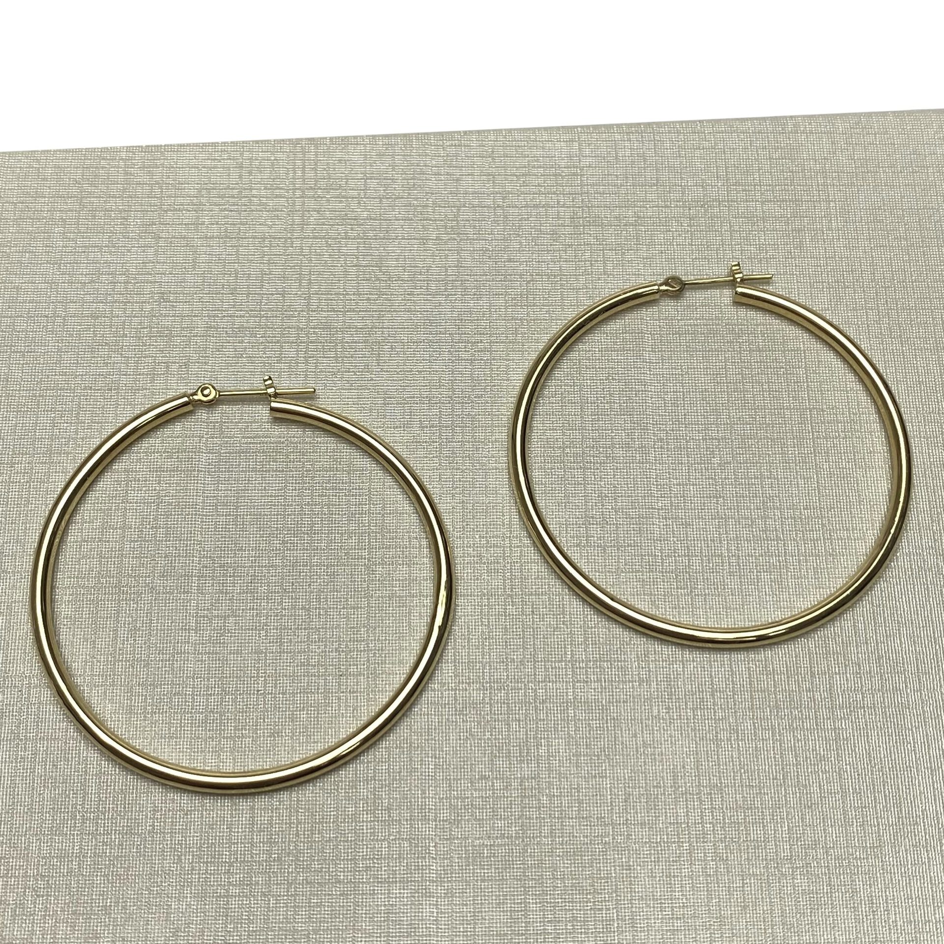 Par de Brincos Argolas Ouro Amarelo
