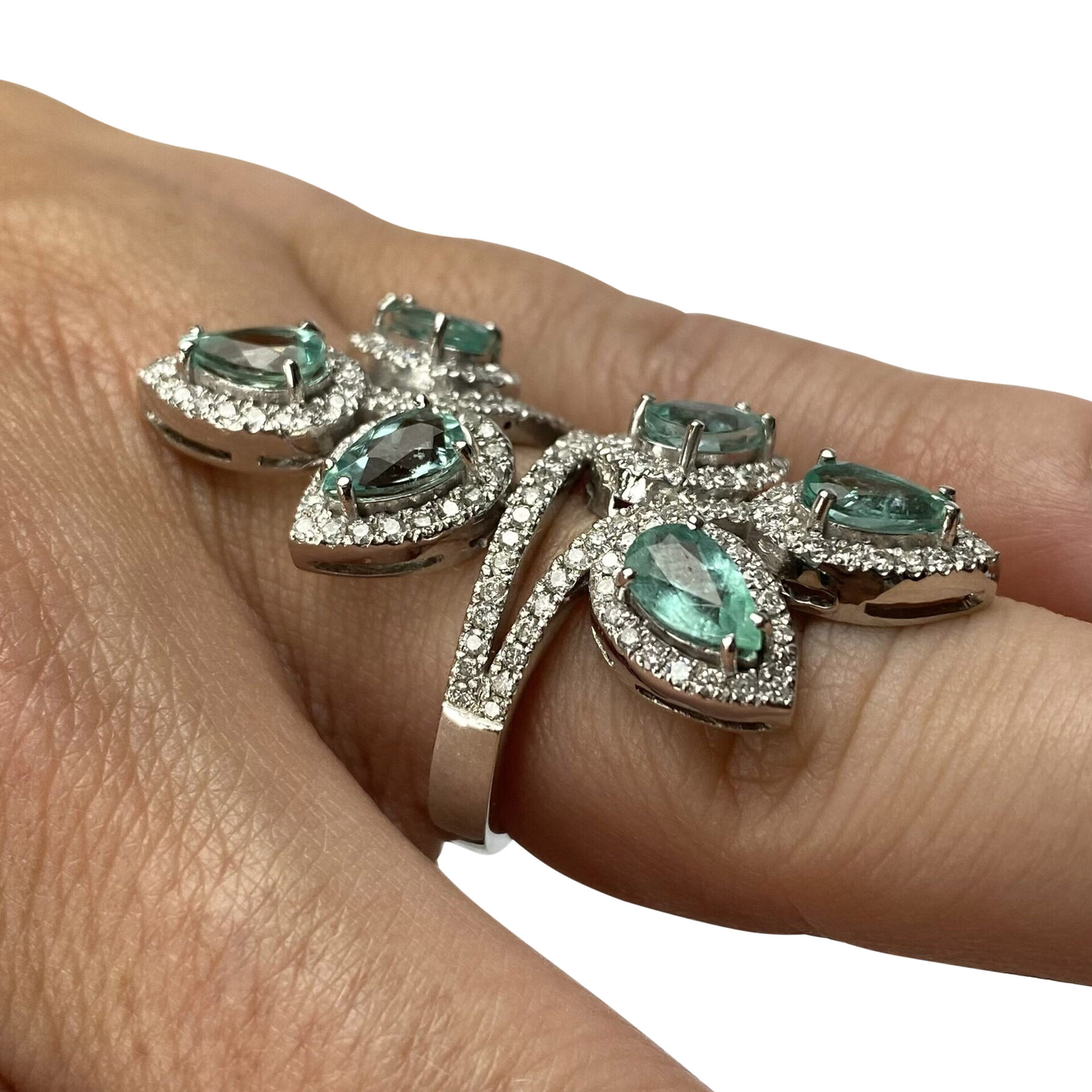 Anel Gotas Esmeraldas - 2.34 ct