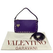 Bolsa Valentino Garavani Rockstud Roxa