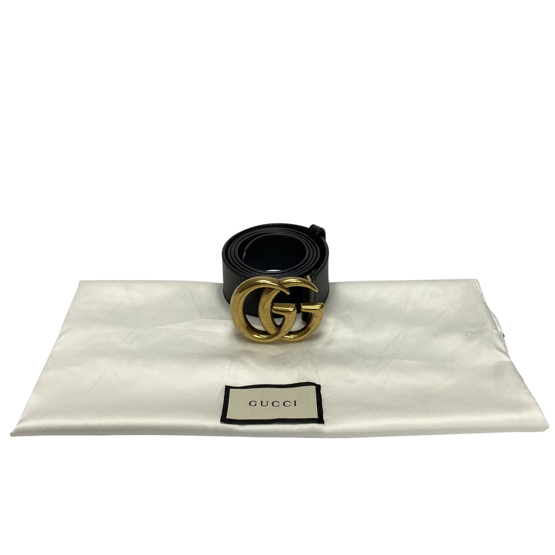 Cinto Gucci GG Marmont Preto