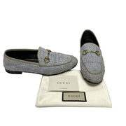 Mocassim Gucci Horsebit Tweed Azul