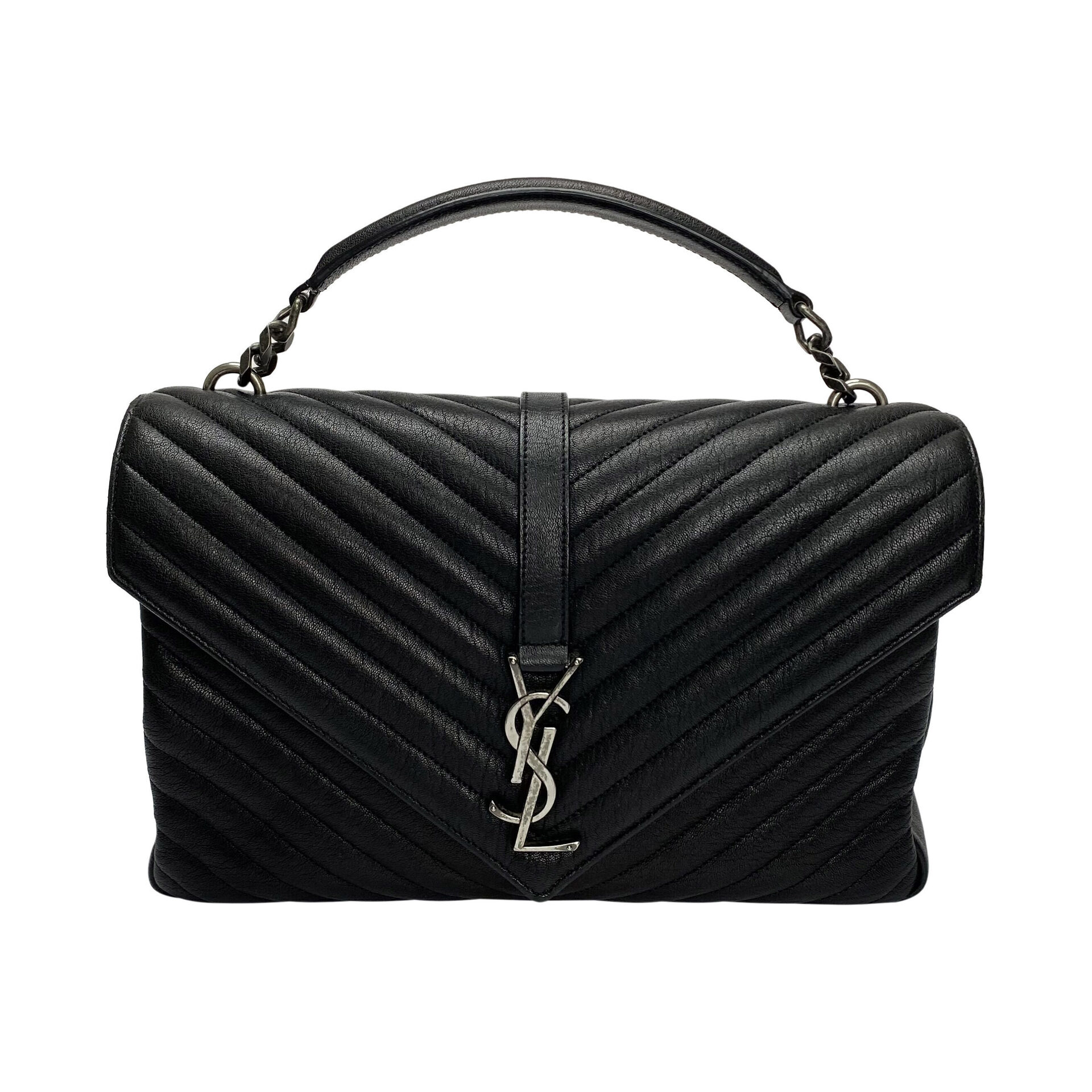 Bolsa Saint Laurent Paris College Preta