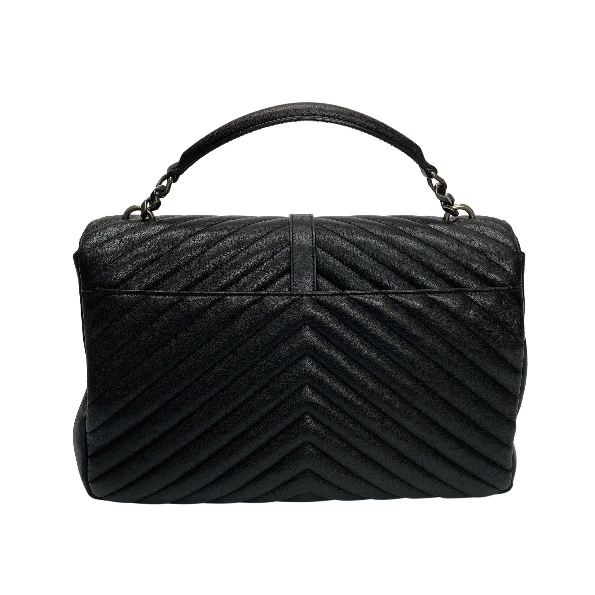 Bolsa Saint Laurent Paris College Preta