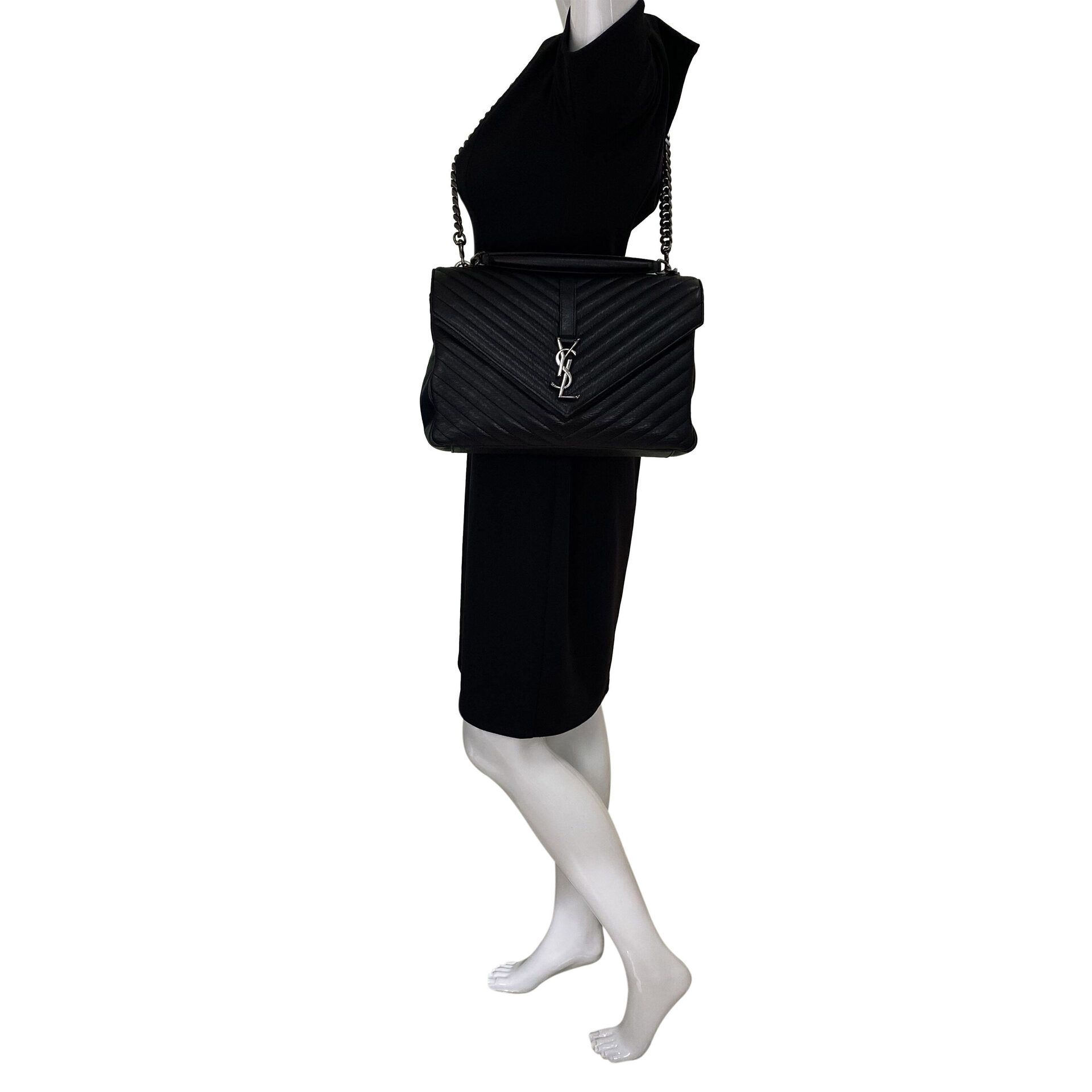Bolsa Saint Laurent Paris College Preta