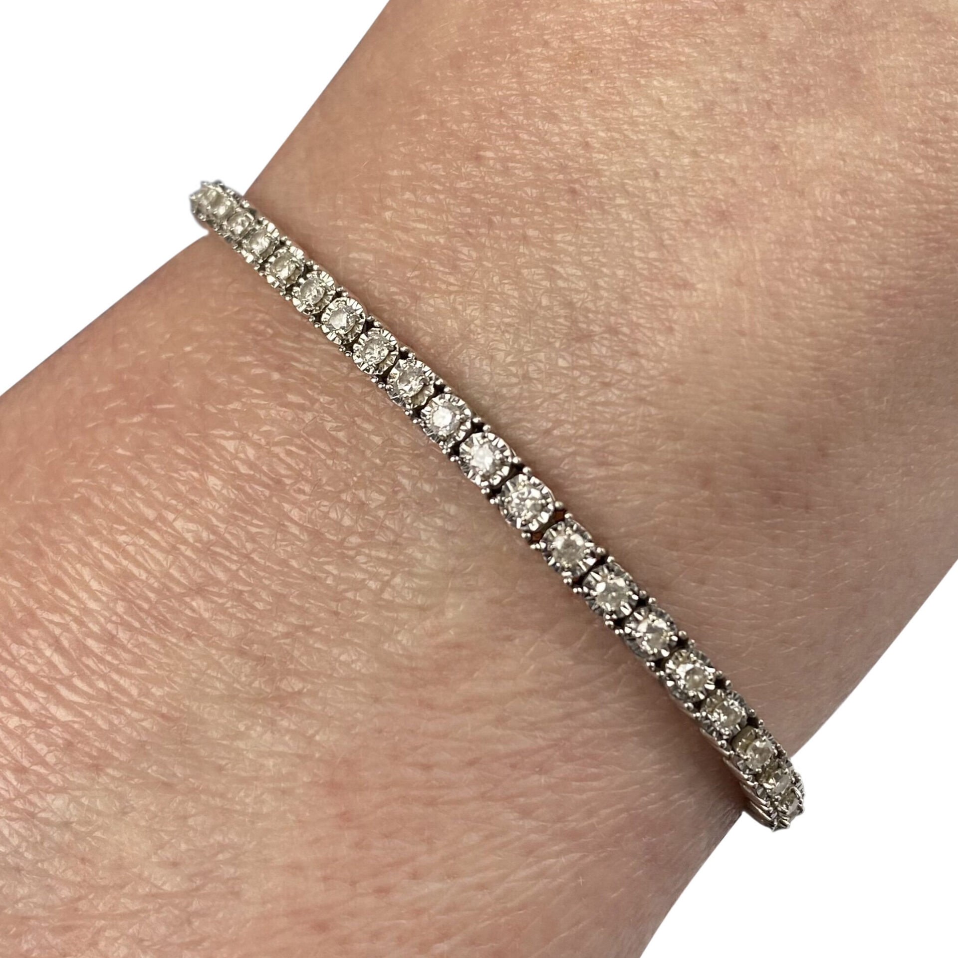 Pulseira Bormam Riviera Ouro Branco com Diamantes