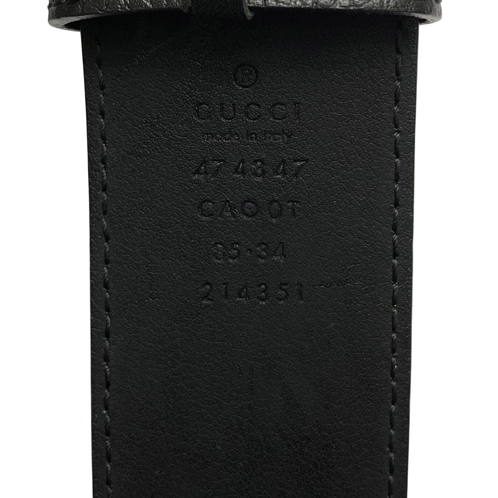 Cinto Gucci GG Couro Preto