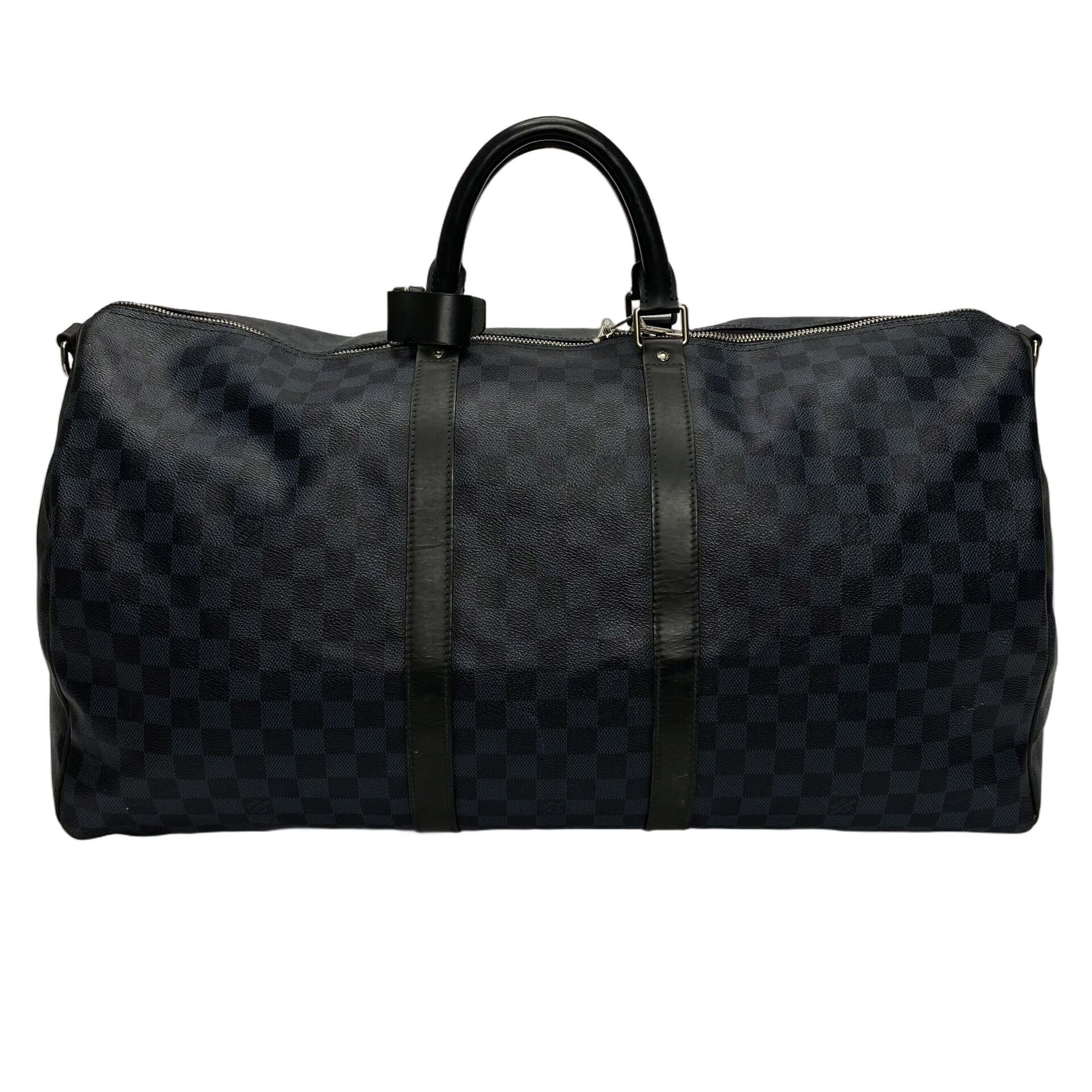 Mala Louis Vuitton Keepall Bandoilière 55 Damier Graphite