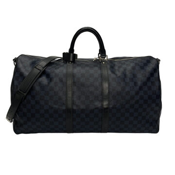 Mala Louis Vuitton Keepall Bandoilière 55 Damier Graphite