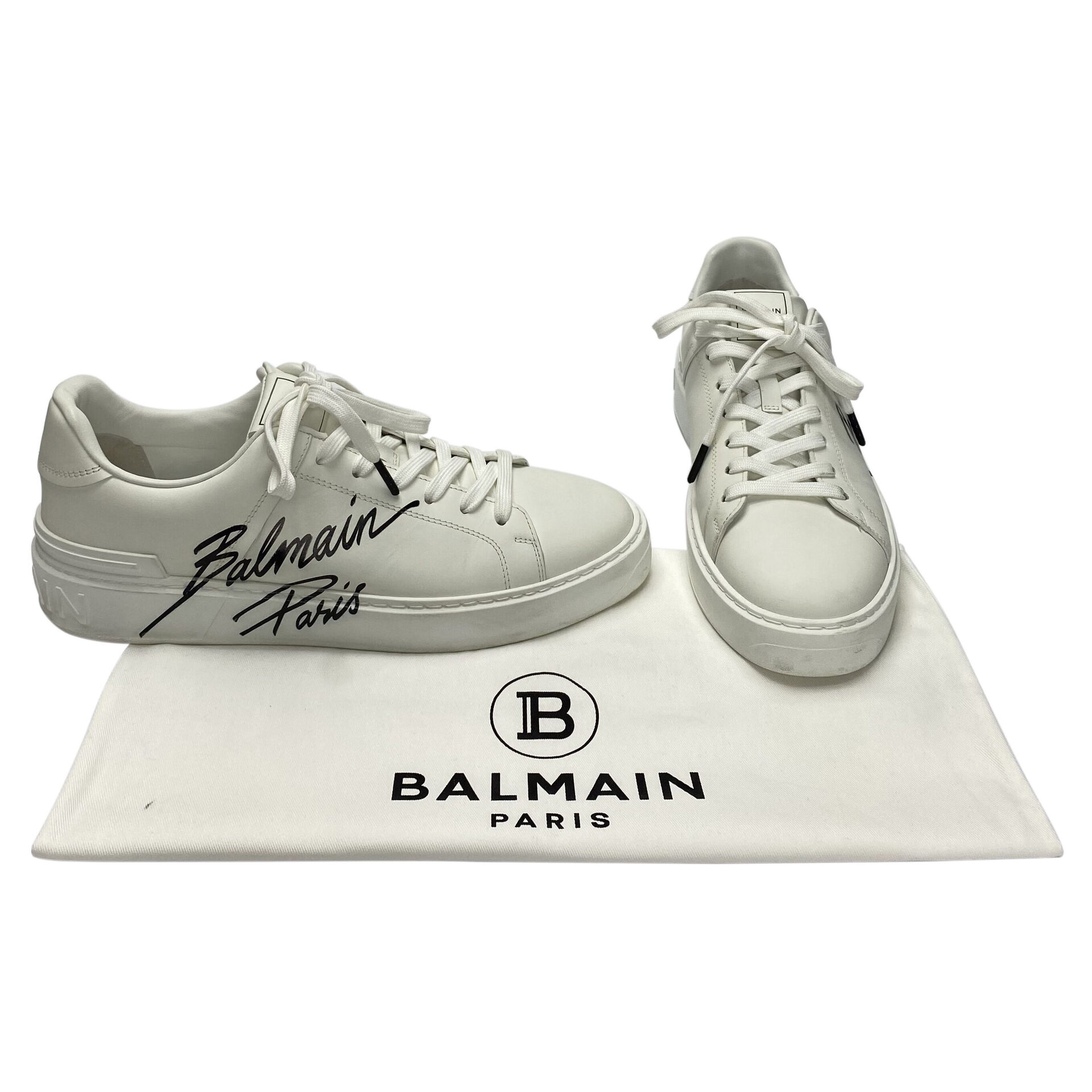 Tênis Balmain B-Court Couro Branco