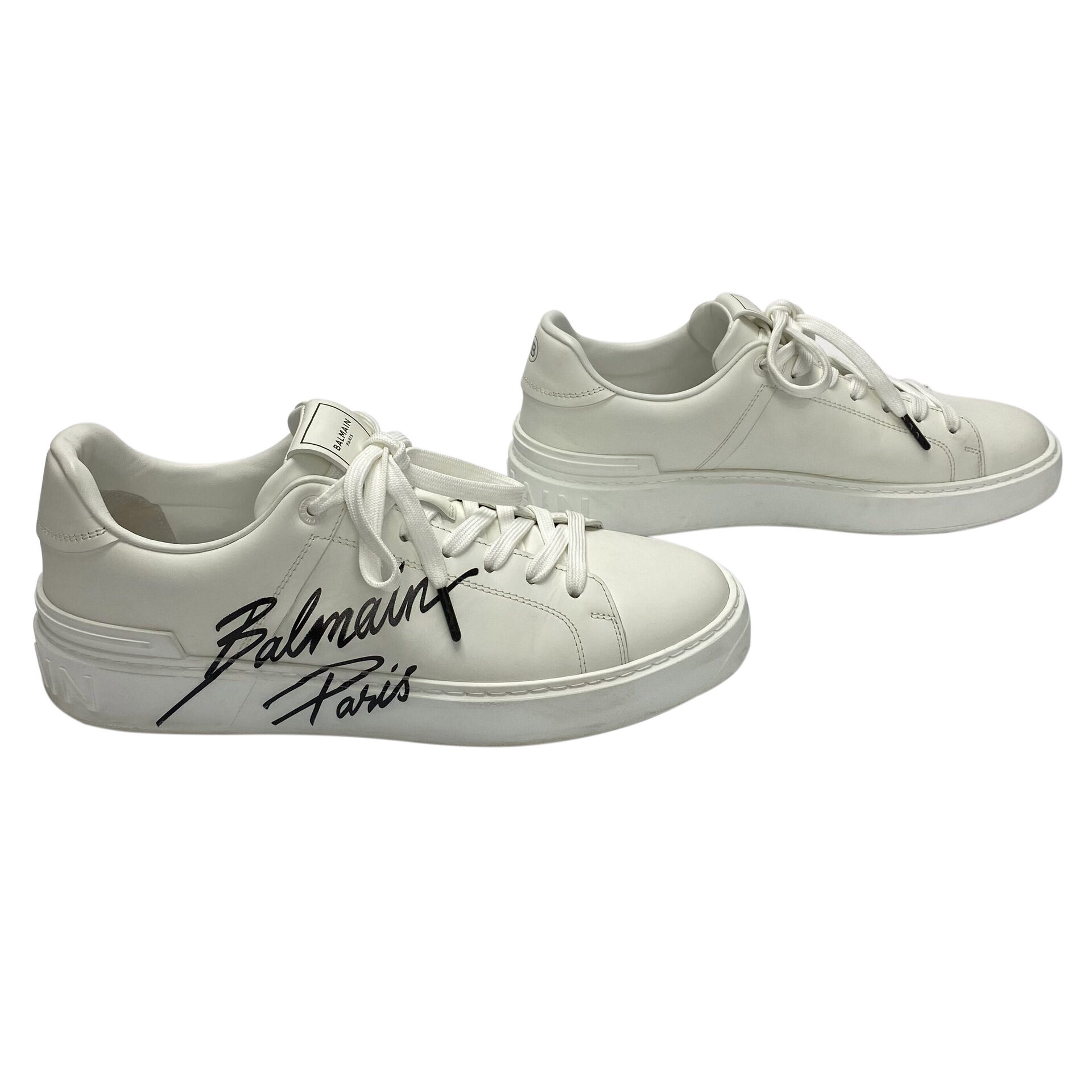 Tênis Balmain B-Court Couro Branco