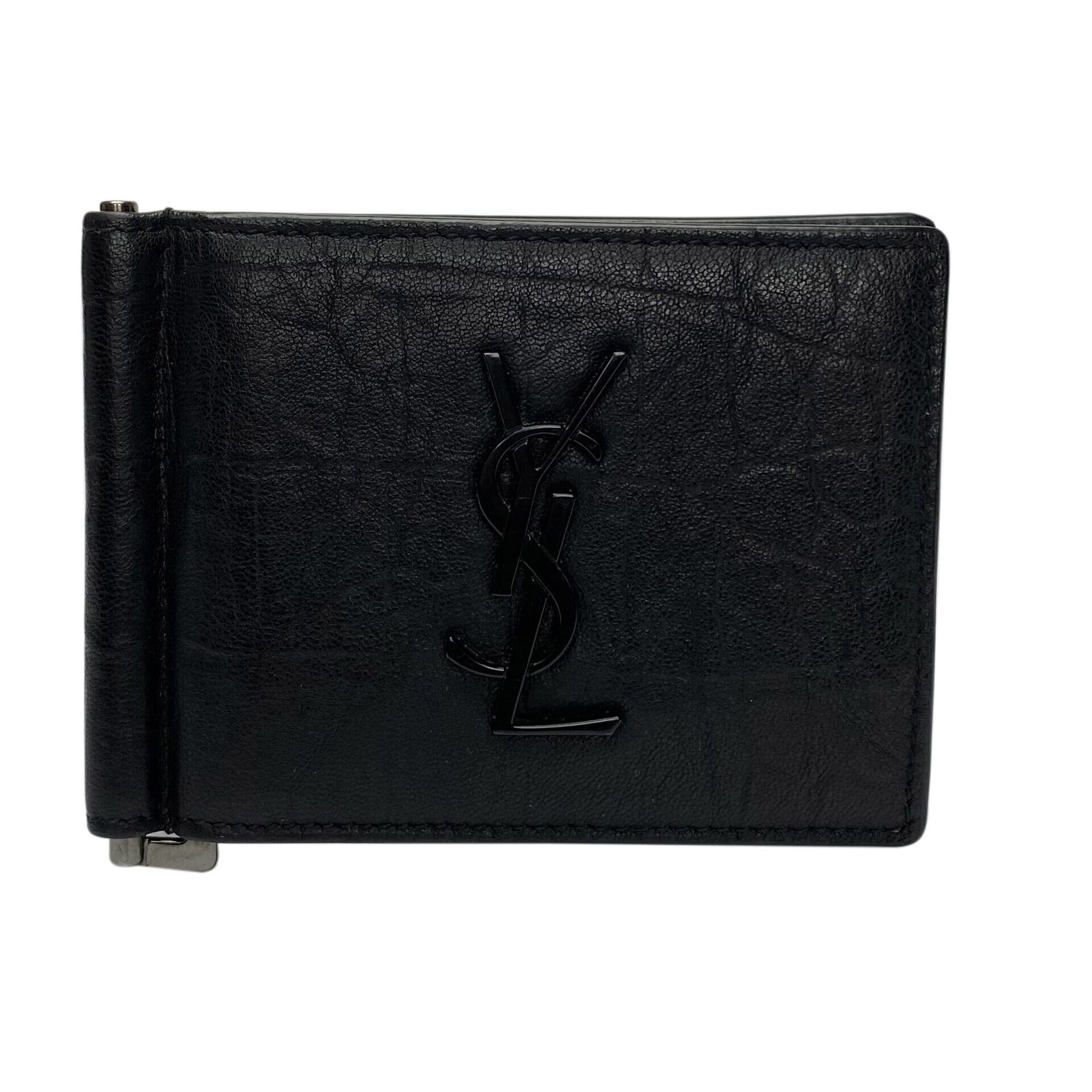 Carteira Saint Laurent Couro Preta