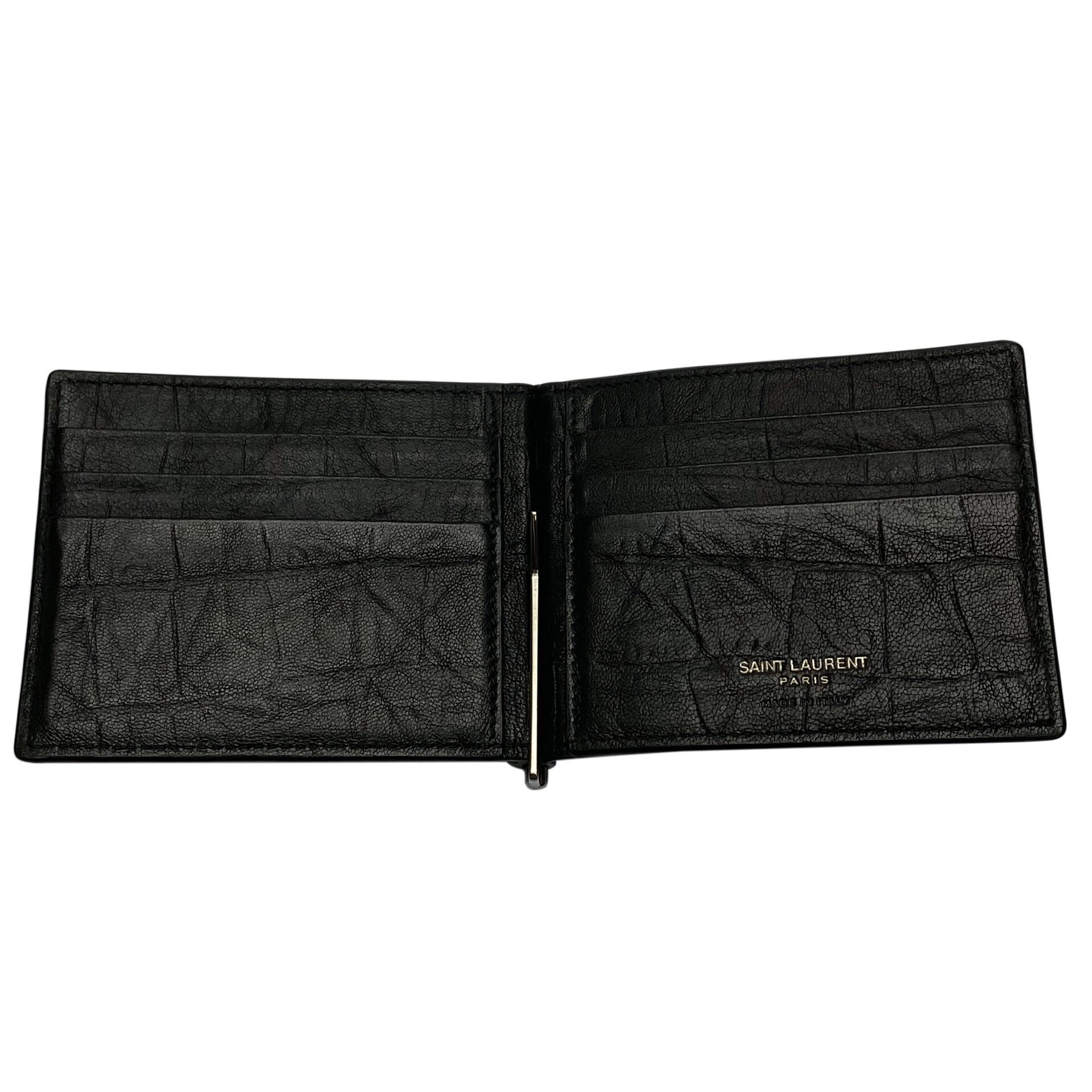 Carteira Saint Laurent Couro Preta