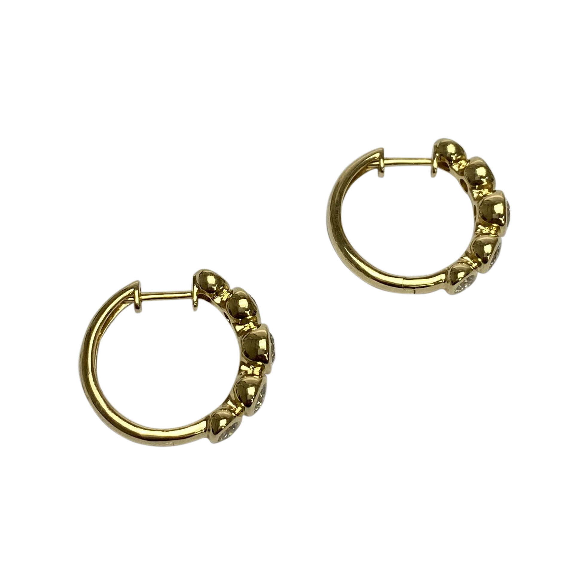 Par de Brincos Argolas Diamantes