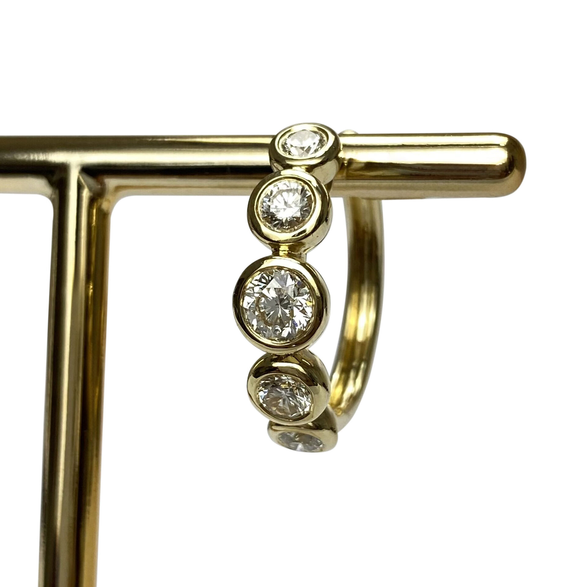 Par de Brincos Argolas Diamantes