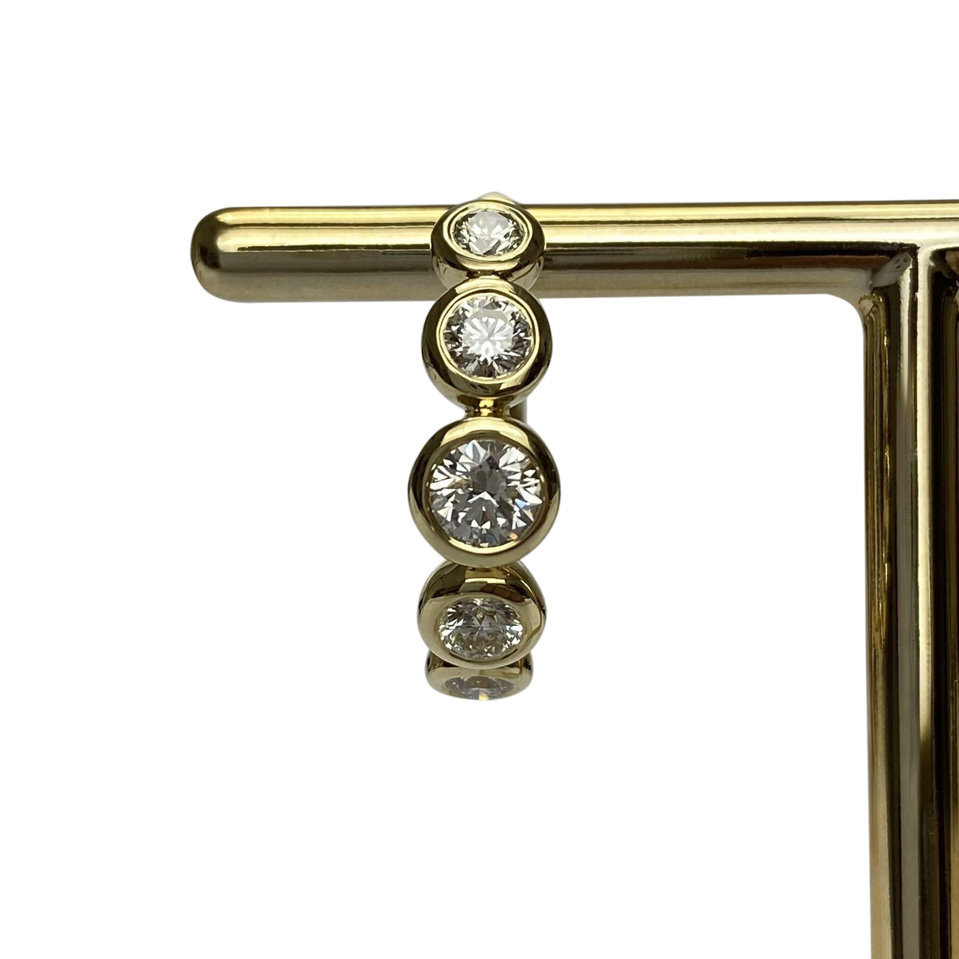 Par de Brincos Argolas Diamantes